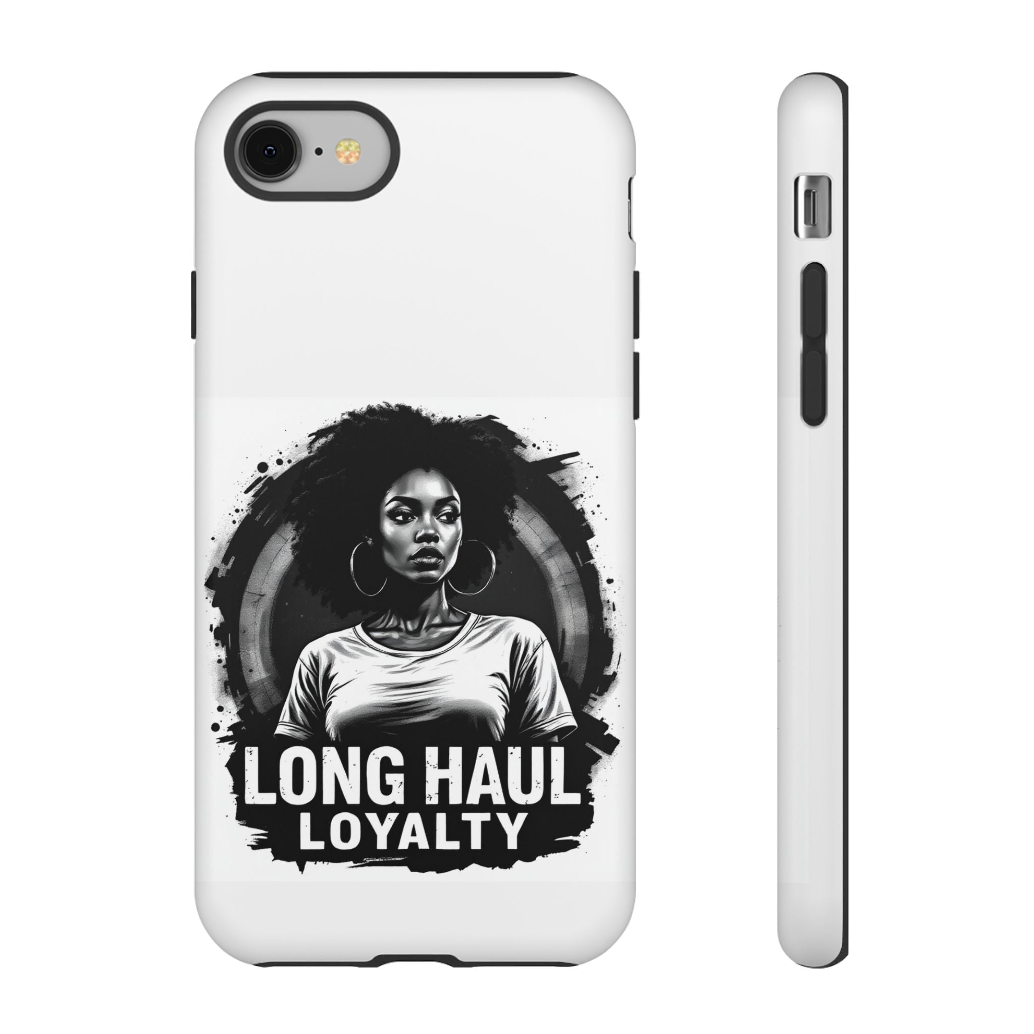 Phone Case — "Long Haul Loyalty" Black & White Portrait Protective Case