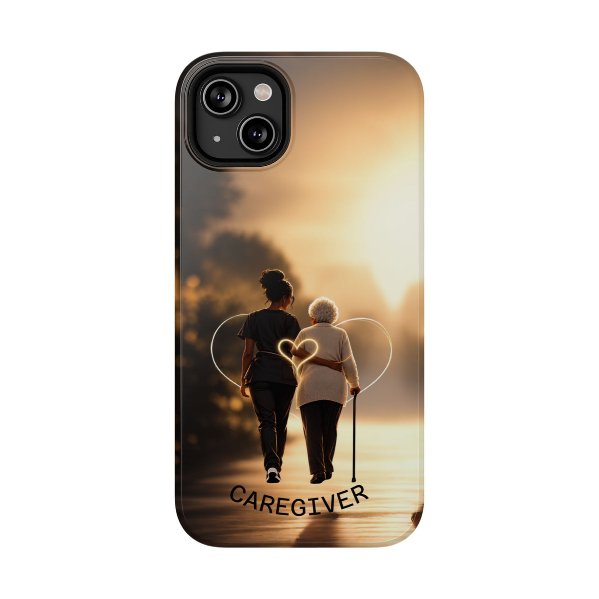 Caregiver Phone Case — Impact-Resistant Protective Case with Heart Design