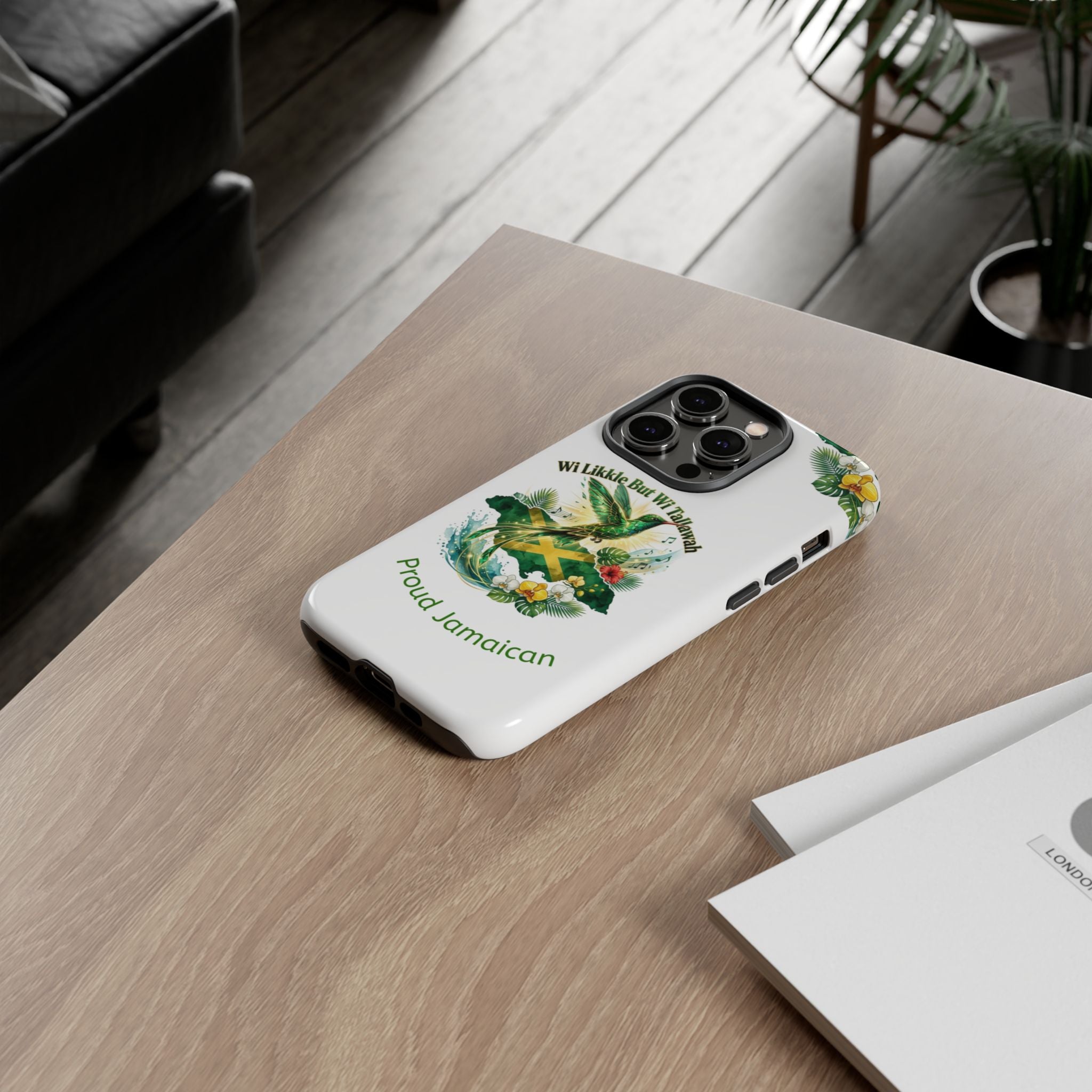 Jamaica Hummingbird Phone Case — “Wi Likkle But Wi Tallawah” Tropical Protective Cover