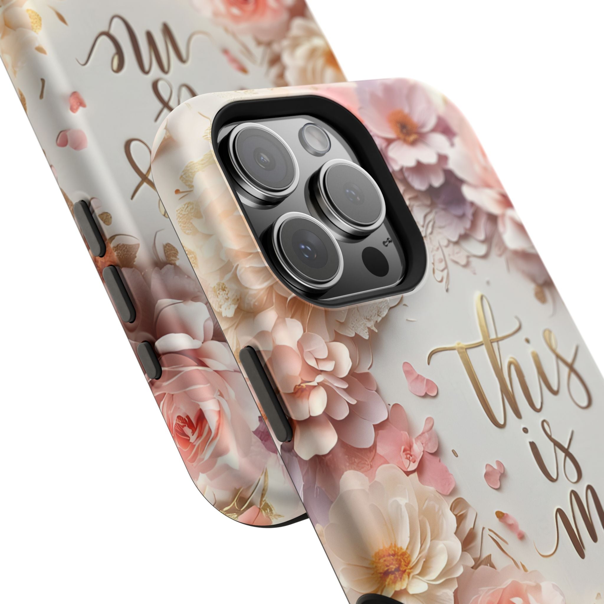 Floral "This Is Me" Phone Case — Impact-Resistant Floral Protective Cover
