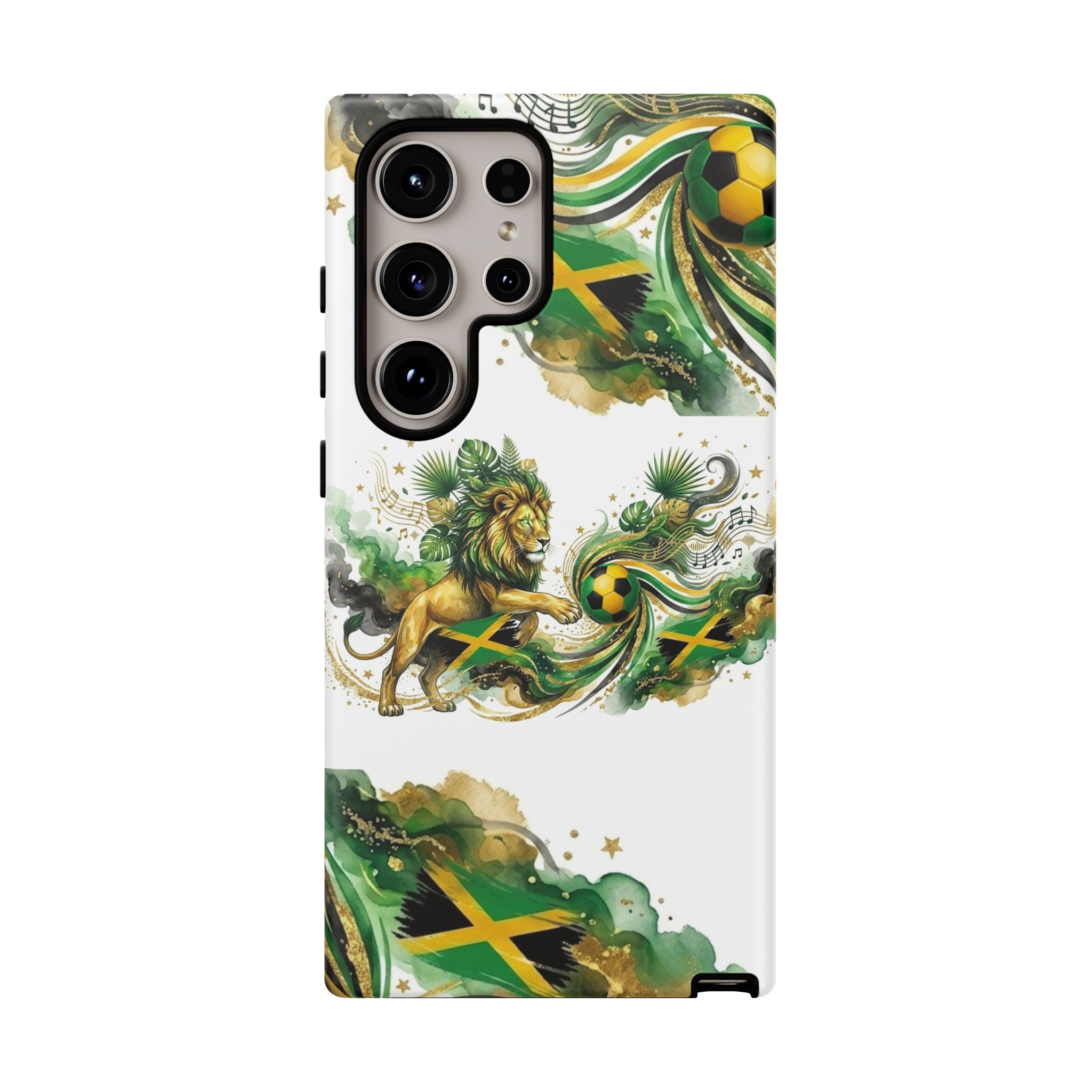 Jamaica Lion Phone Case — Jamaican Flag Rasta Protective Tough Case