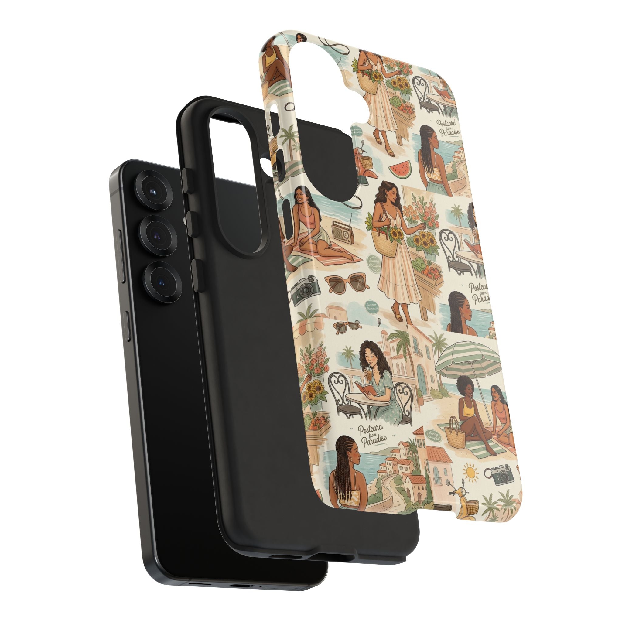 Tropical Vacation Phone Case — Vintage Beach Women Pattern