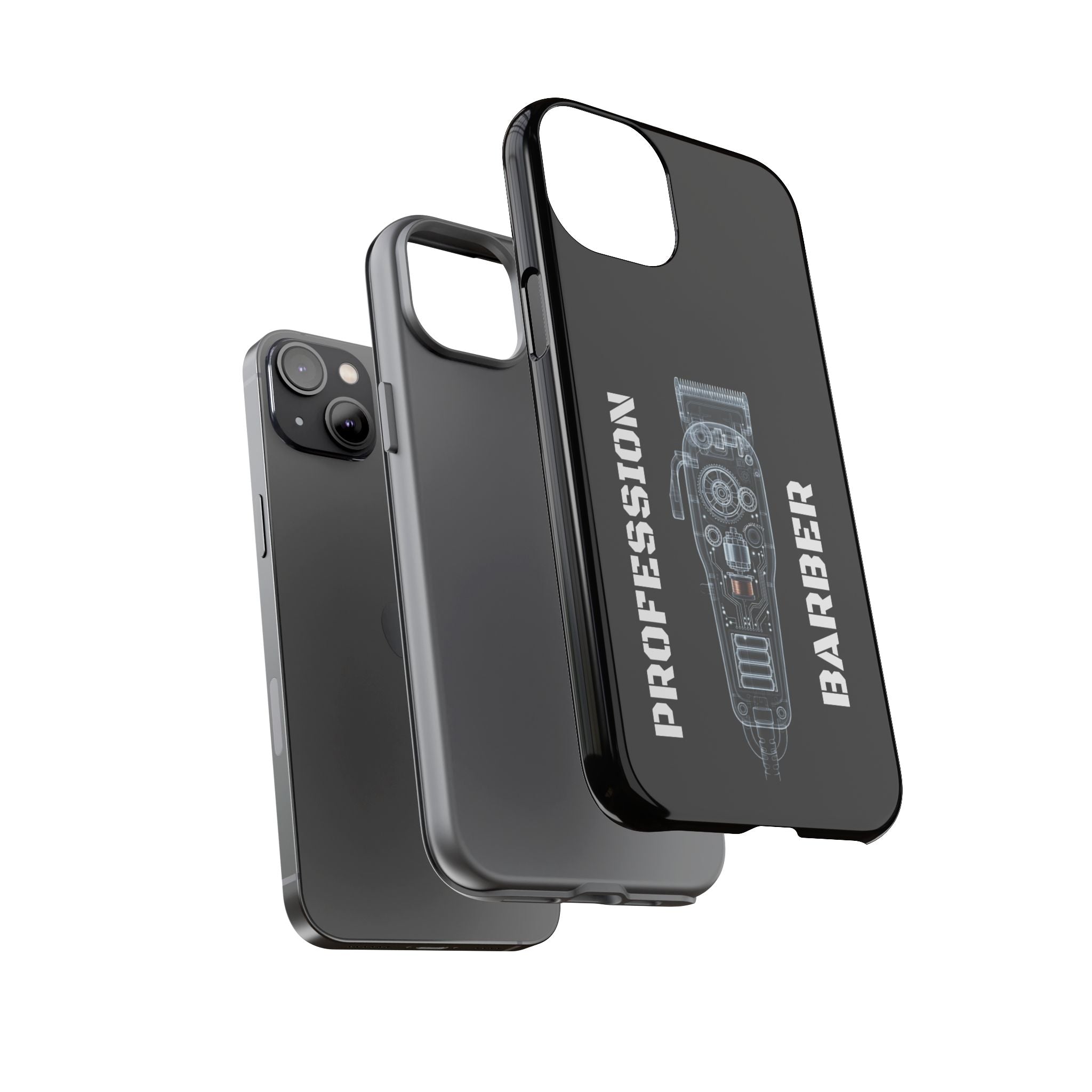 Barber Clip Cord X‑Ray Tough Phone Case – Professional Barber Gift