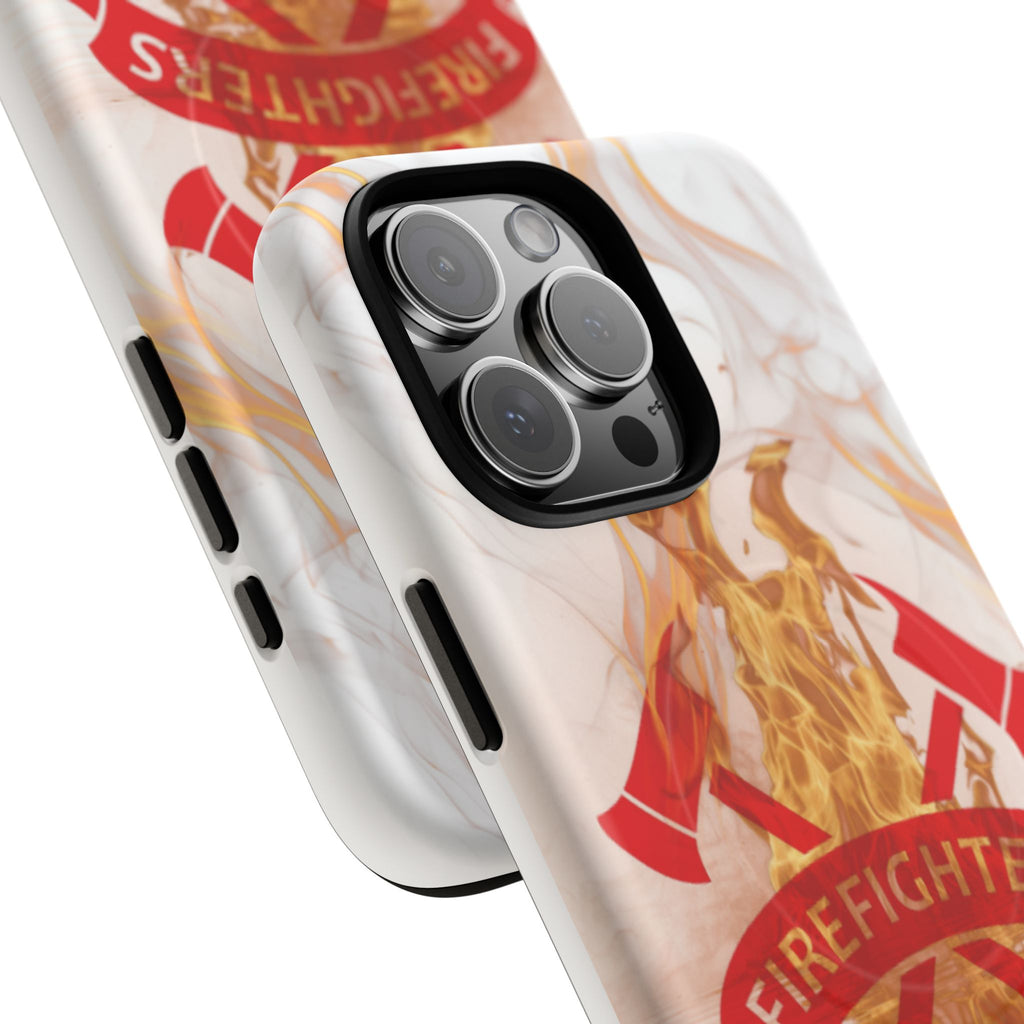 Firefighter Emblem Tough Magnetic Phone Case — Flame Design