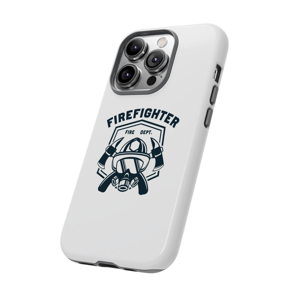 Firefighter Tough Phone Case — Fire Dept Helmet & Axes Protective Cover