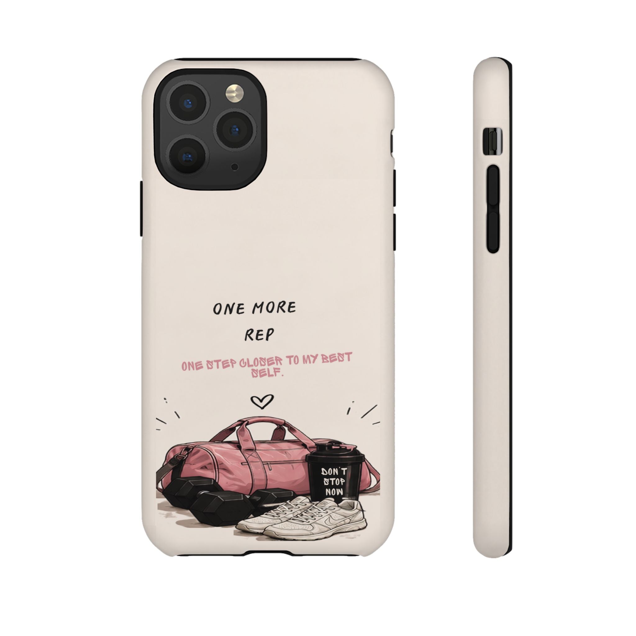 Gym Phone Case — "One More Rep" Workout Duffle & Sneakers Protective Case