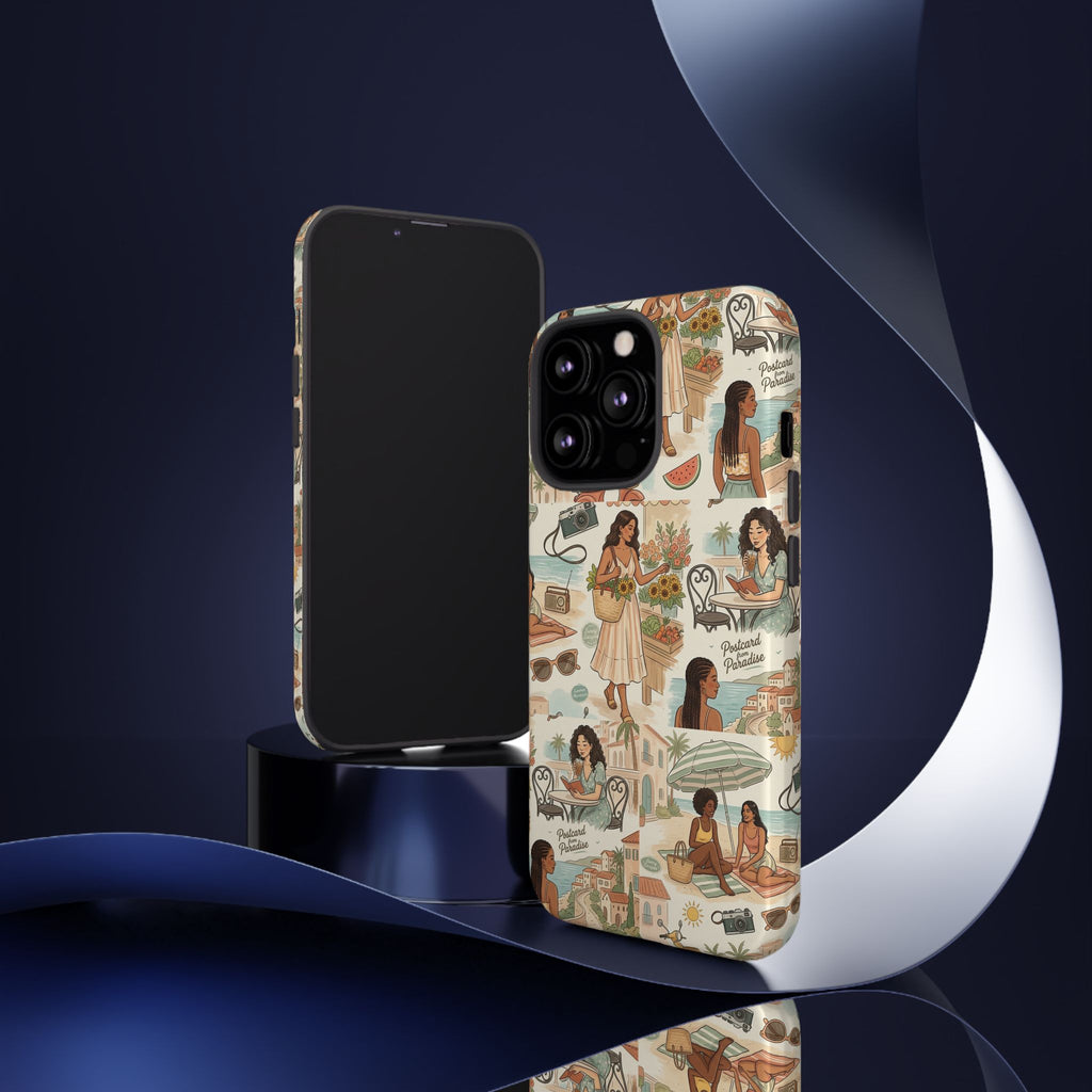 Tropical Vacation Phone Case — Vintage Beach Women Pattern