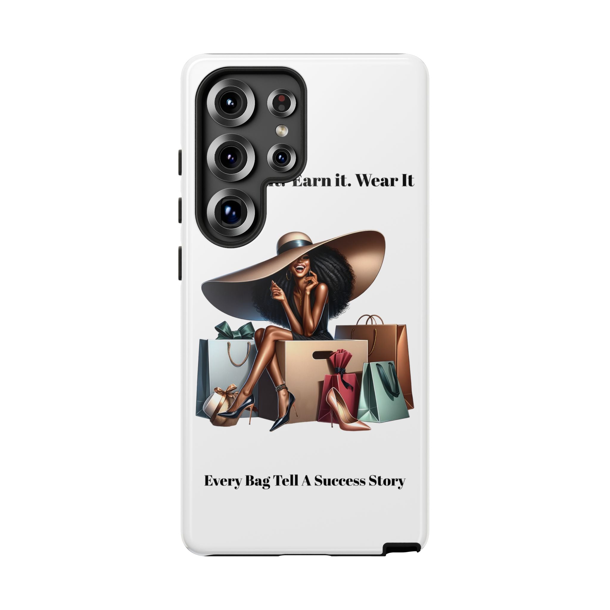 Phone Case - "Manifest It. Earn It. Wear It." Chic Shopper Design