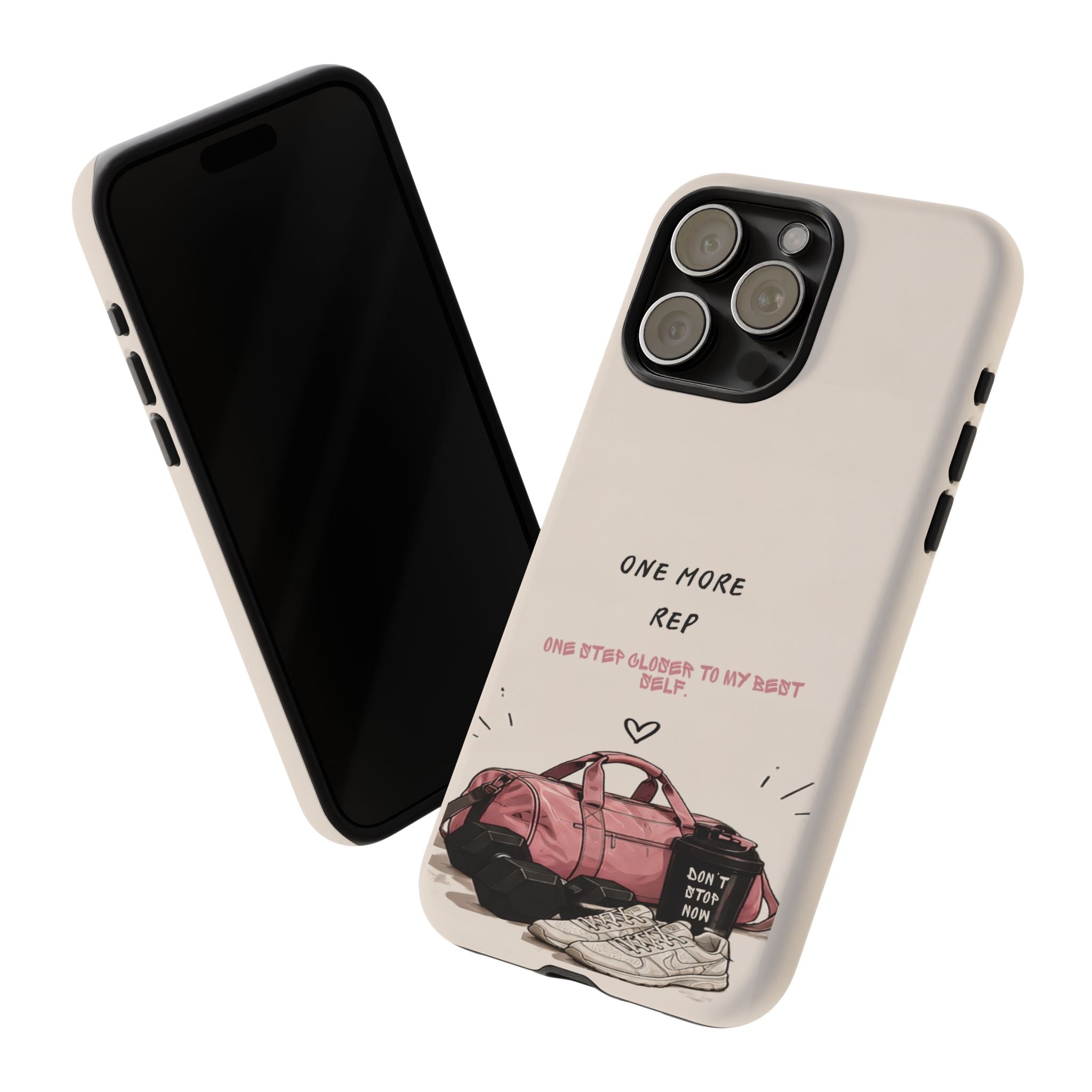 Gym Phone Case — "One More Rep" Workout Duffle & Sneakers Protective Case