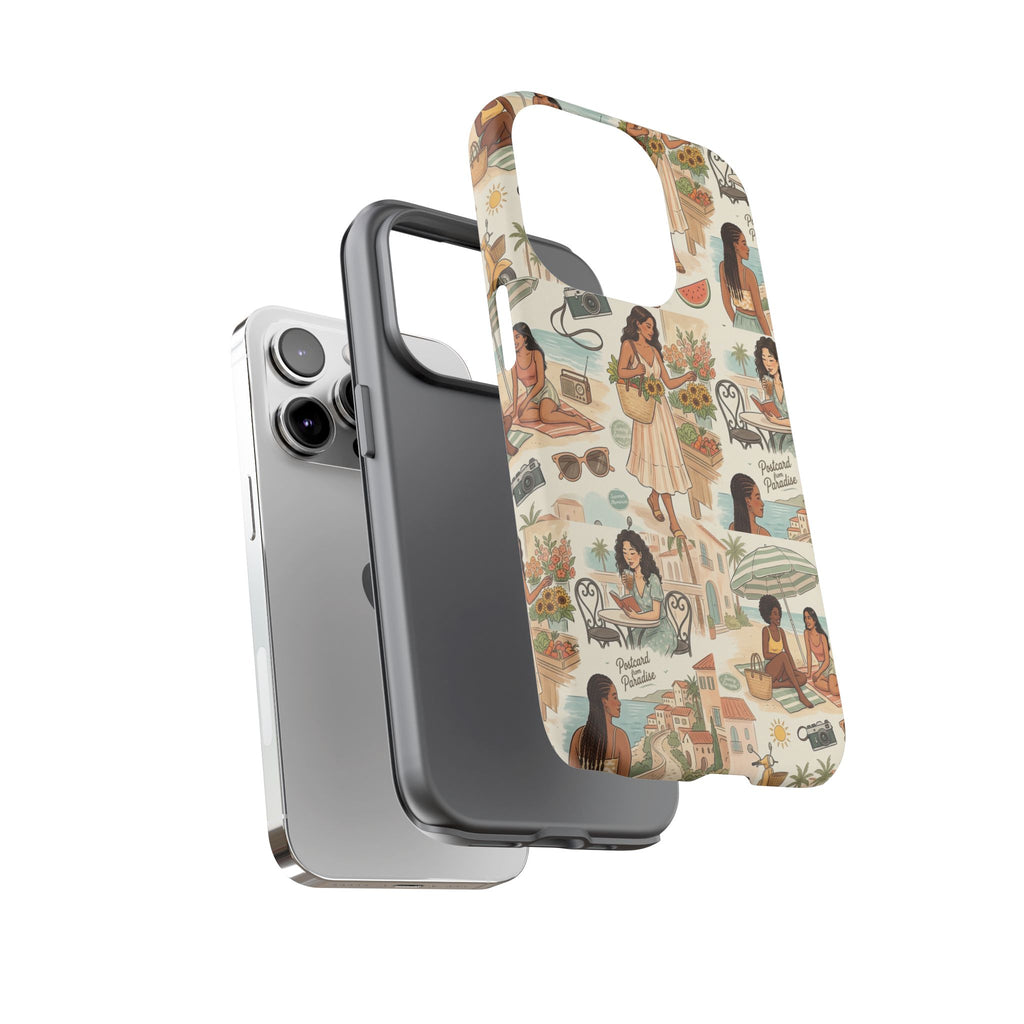 Tropical Vacation Phone Case — Vintage Beach Women Pattern