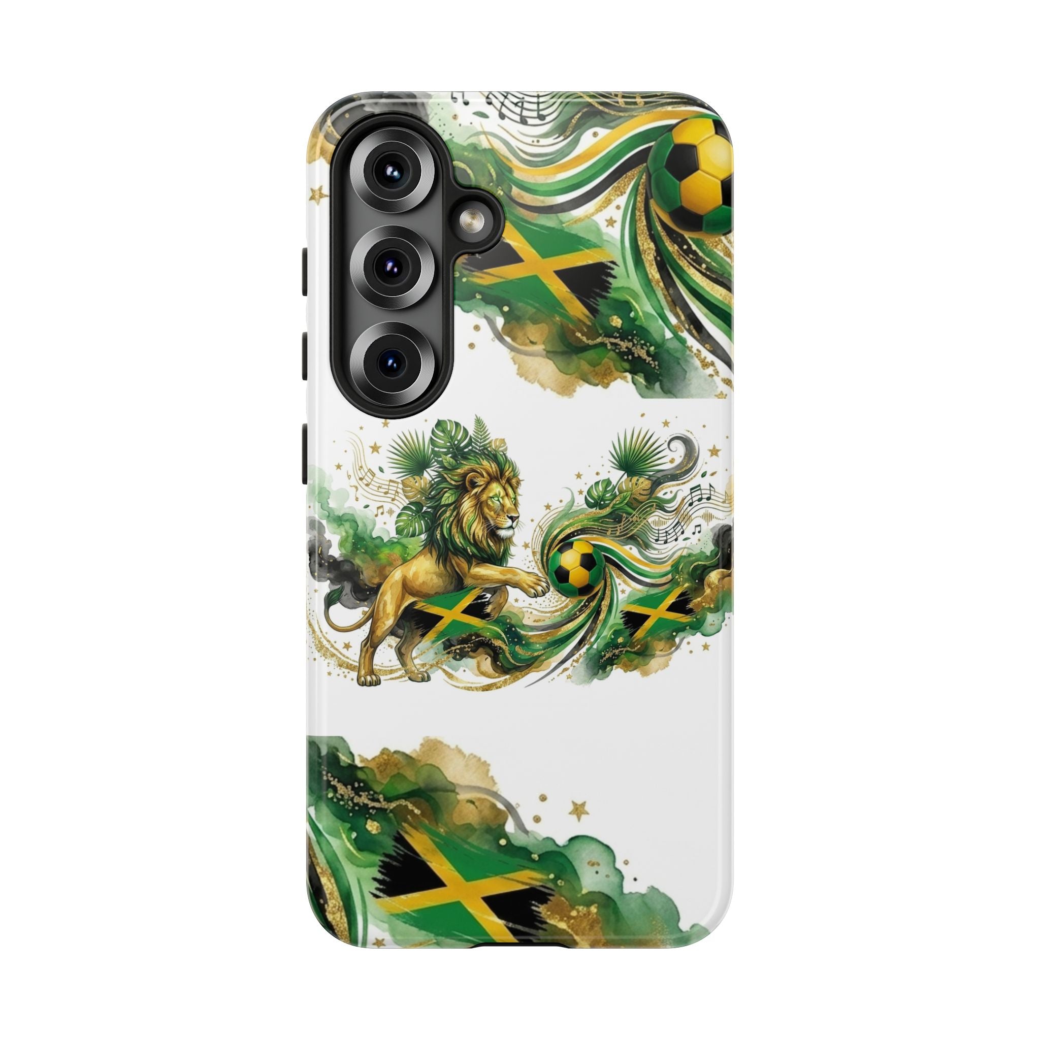Jamaica Lion Phone Case — Jamaican Flag Rasta Protective Tough Case