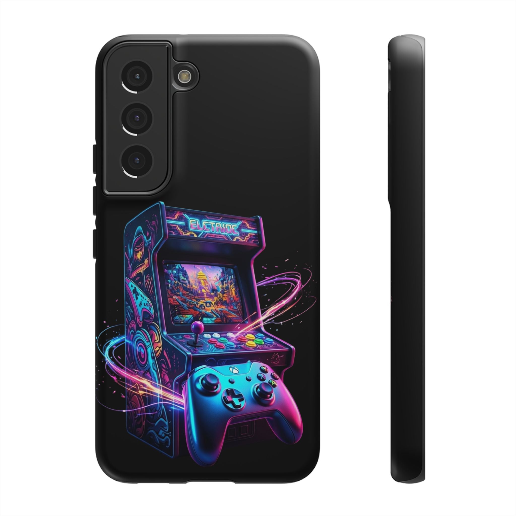 Retro Arcade Phone Case — Neon Gaming Controller Design