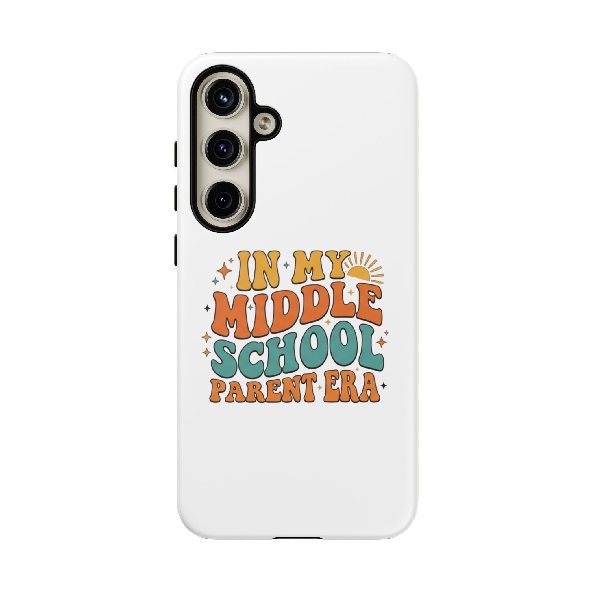 Middle School Parent Phone Case — "In My Middle School Parent Era" Retro Design