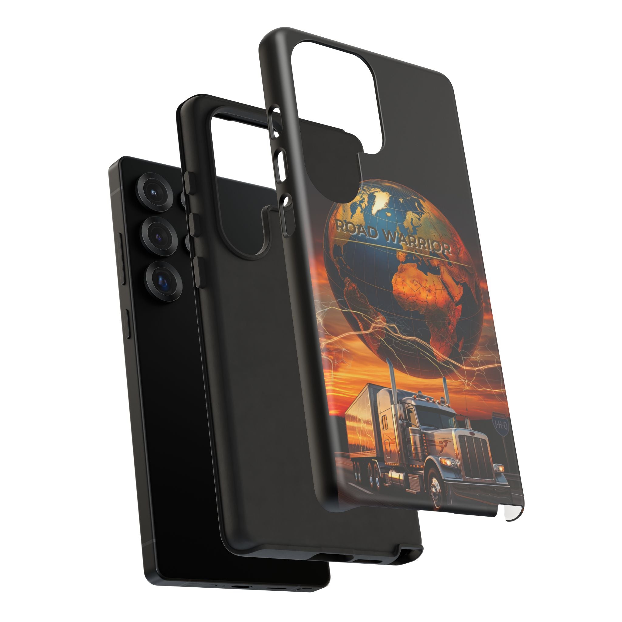 Truck Driver Phone Case — 'Global Road Warrior' Semi Truck Globe Tough Phone Cover