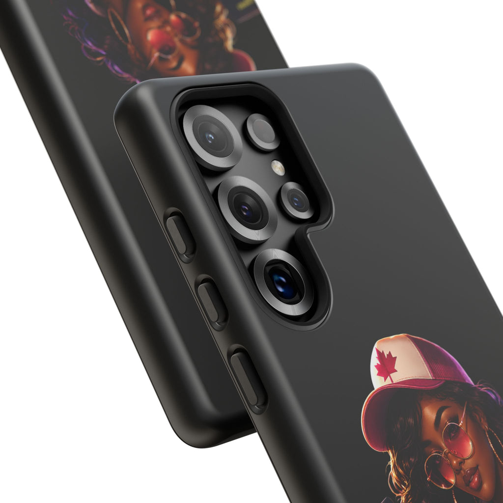 Phone Case — Stylish Urban Woman Design with Maple Cap