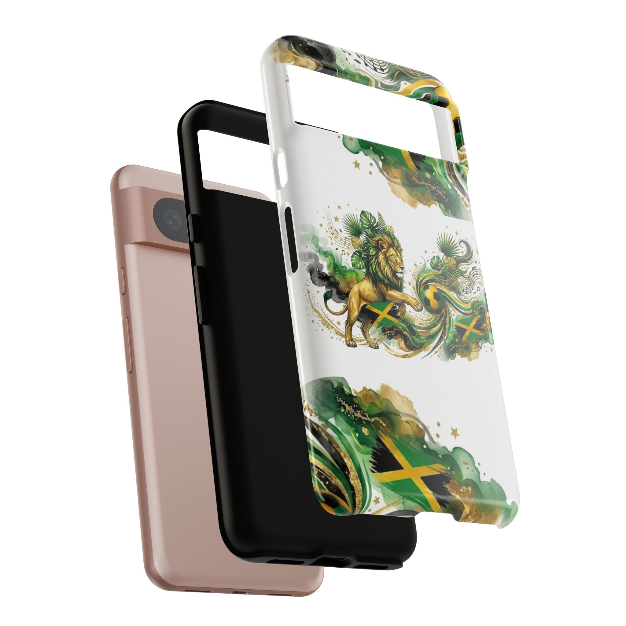 Jamaica Lion Phone Case — Jamaican Flag Rasta Protective Tough Case