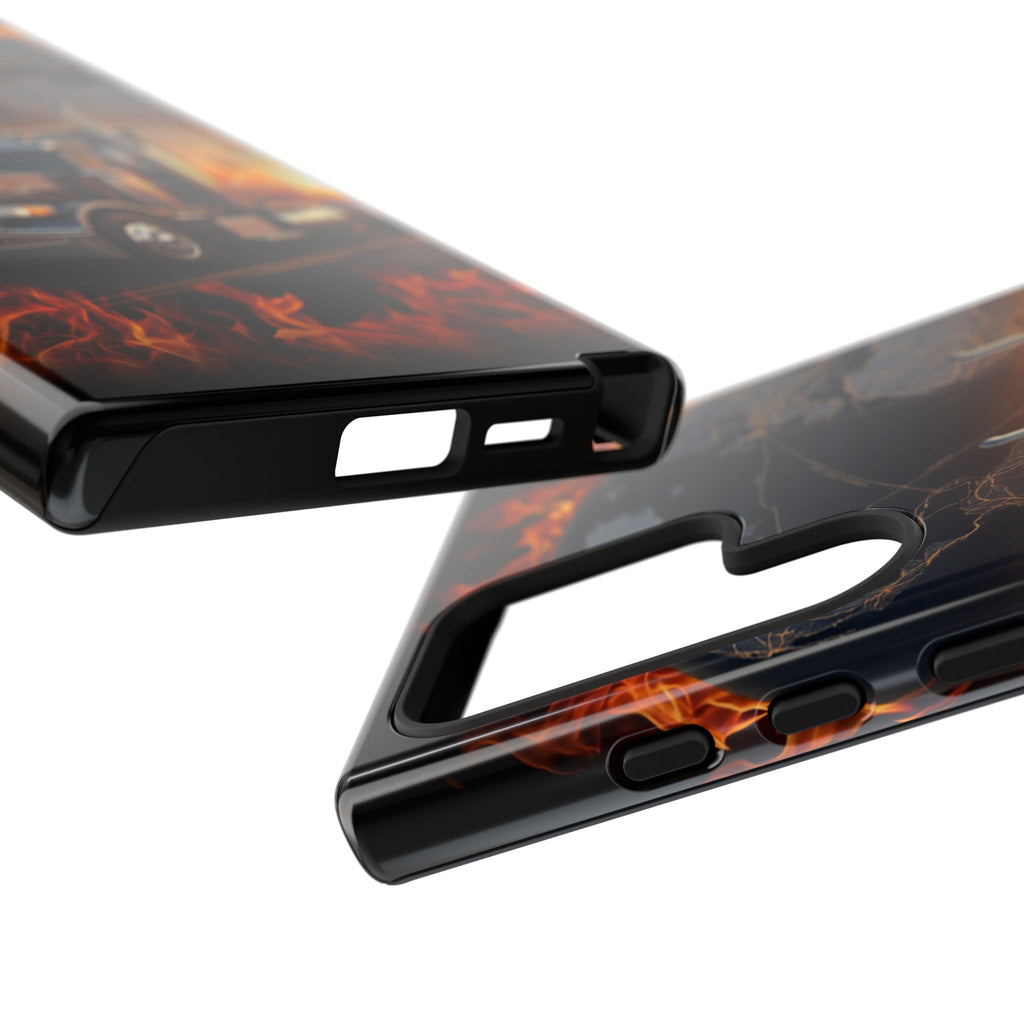 Truck Flames Phone Case — Bold Semi-Truck Globe Design