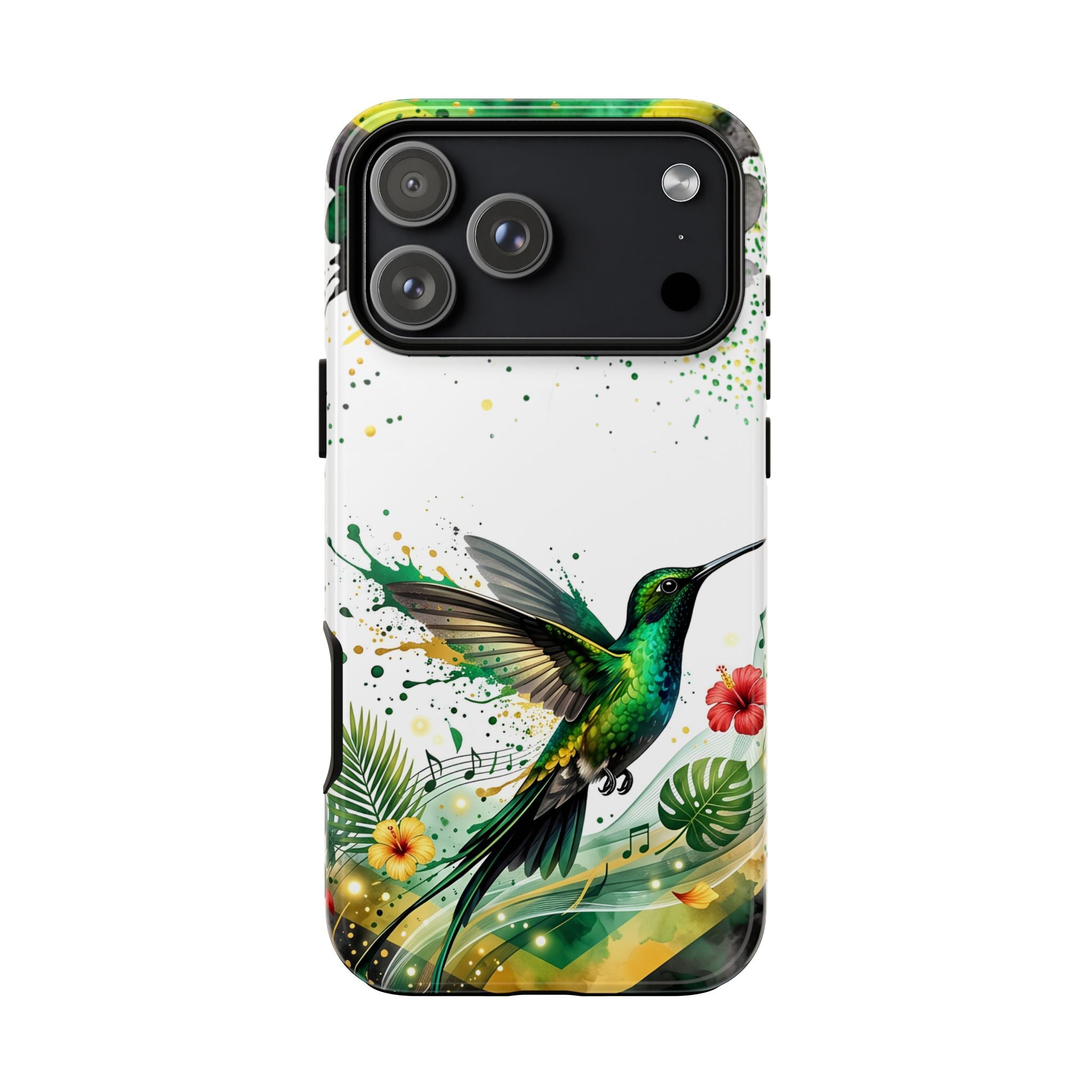 Hummingbird Jamaica Tough Phone Case – Tropical Floral Protective Cover
