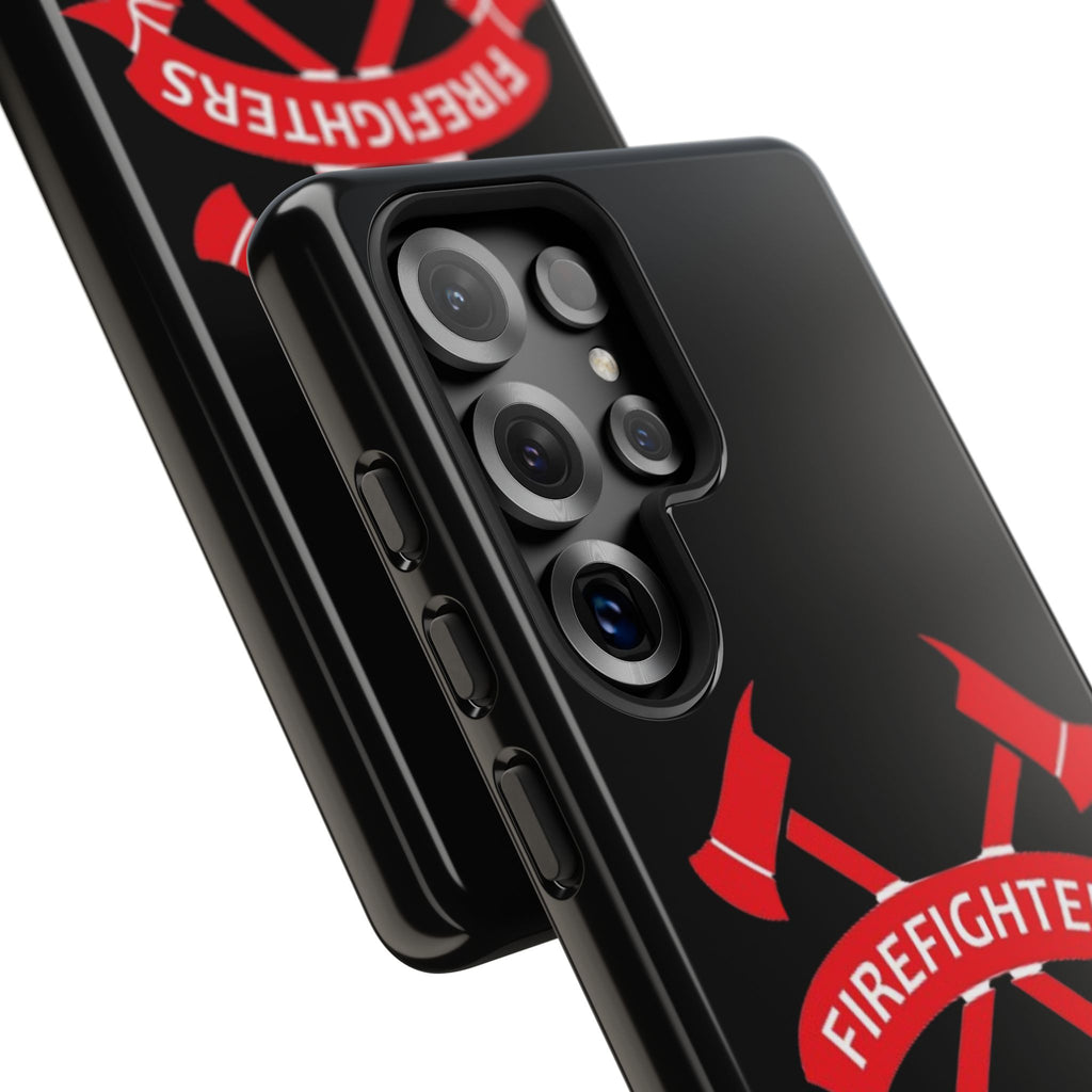 Firefighters Tough Phone Case — Red Crossed Axes Design