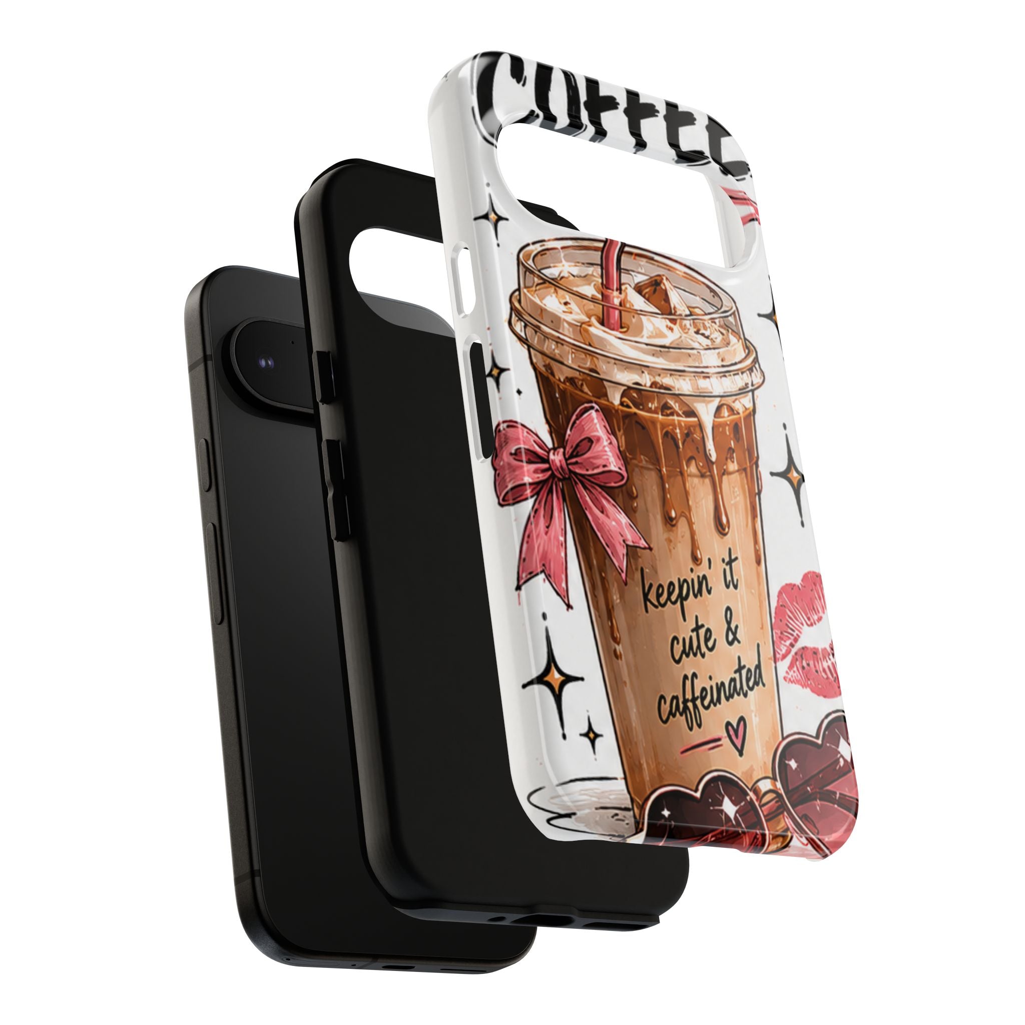 Phone Case — "Keepin' It Cute & Caffeinated" Iced Coffee Design
