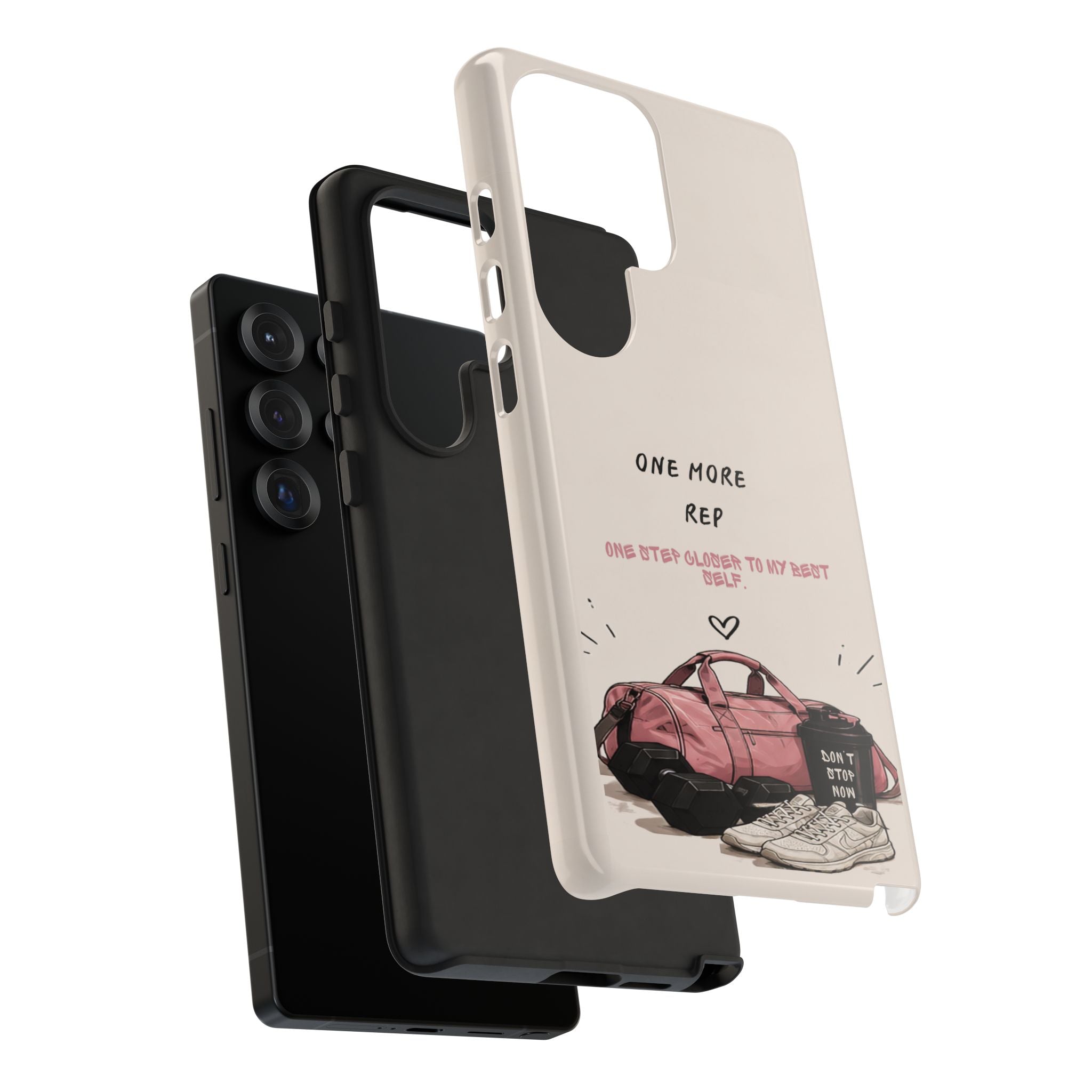 Gym Phone Case — "One More Rep" Workout Duffle & Sneakers Protective Case