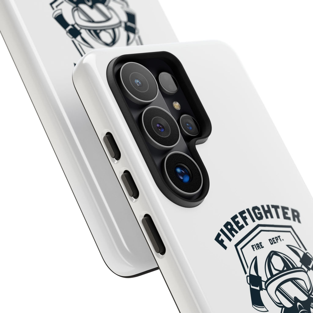 Firefighter Tough Phone Case — Fire Dept Helmet & Axes Protective Cover