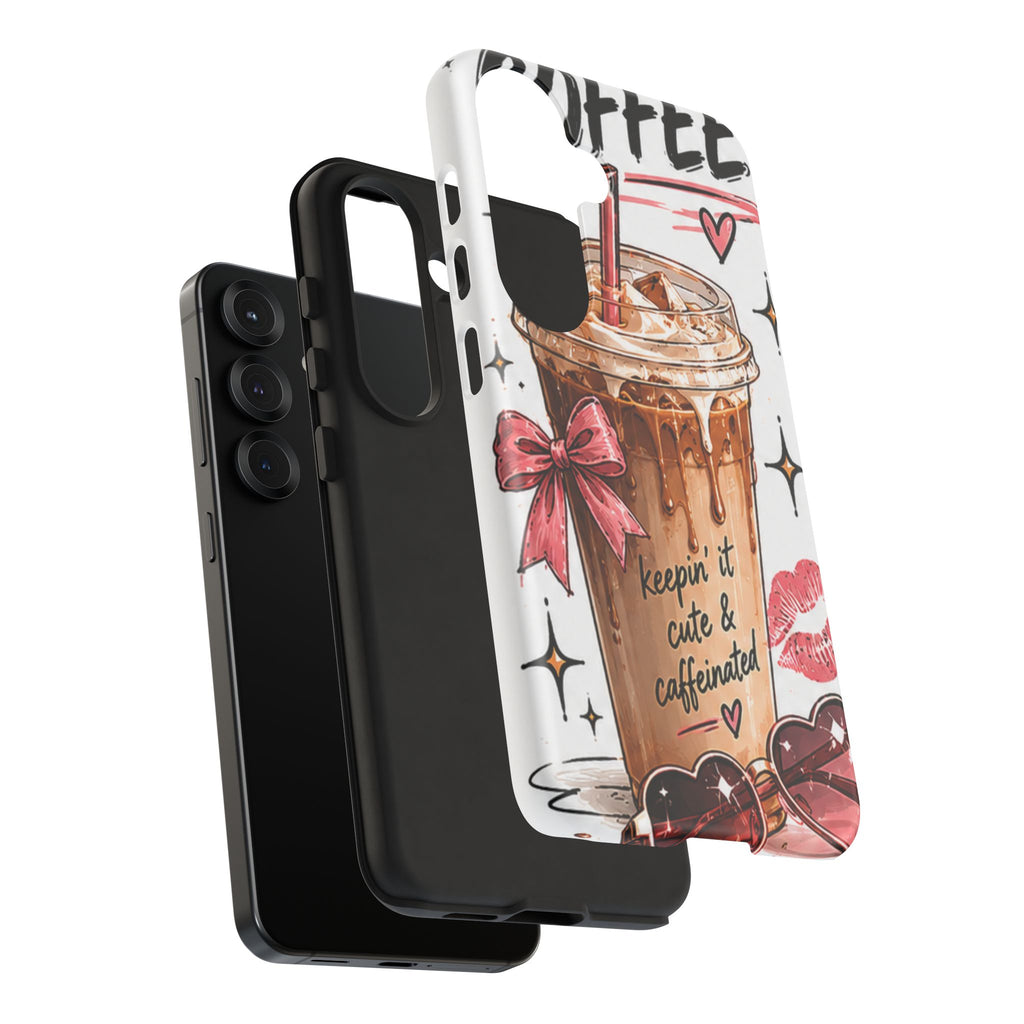 Phone Case — "Keepin' It Cute & Caffeinated" Iced Coffee Design