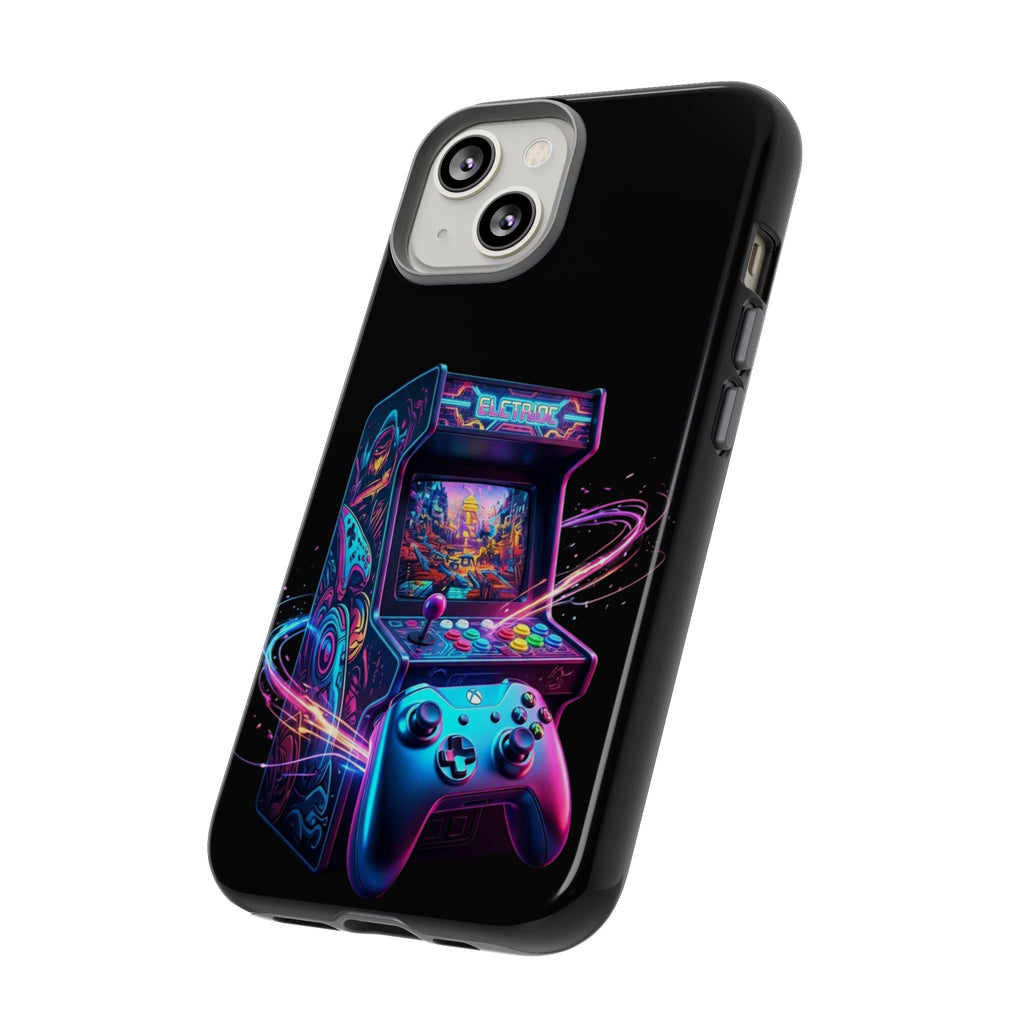 Retro Arcade Phone Case — Neon Gaming Controller Design