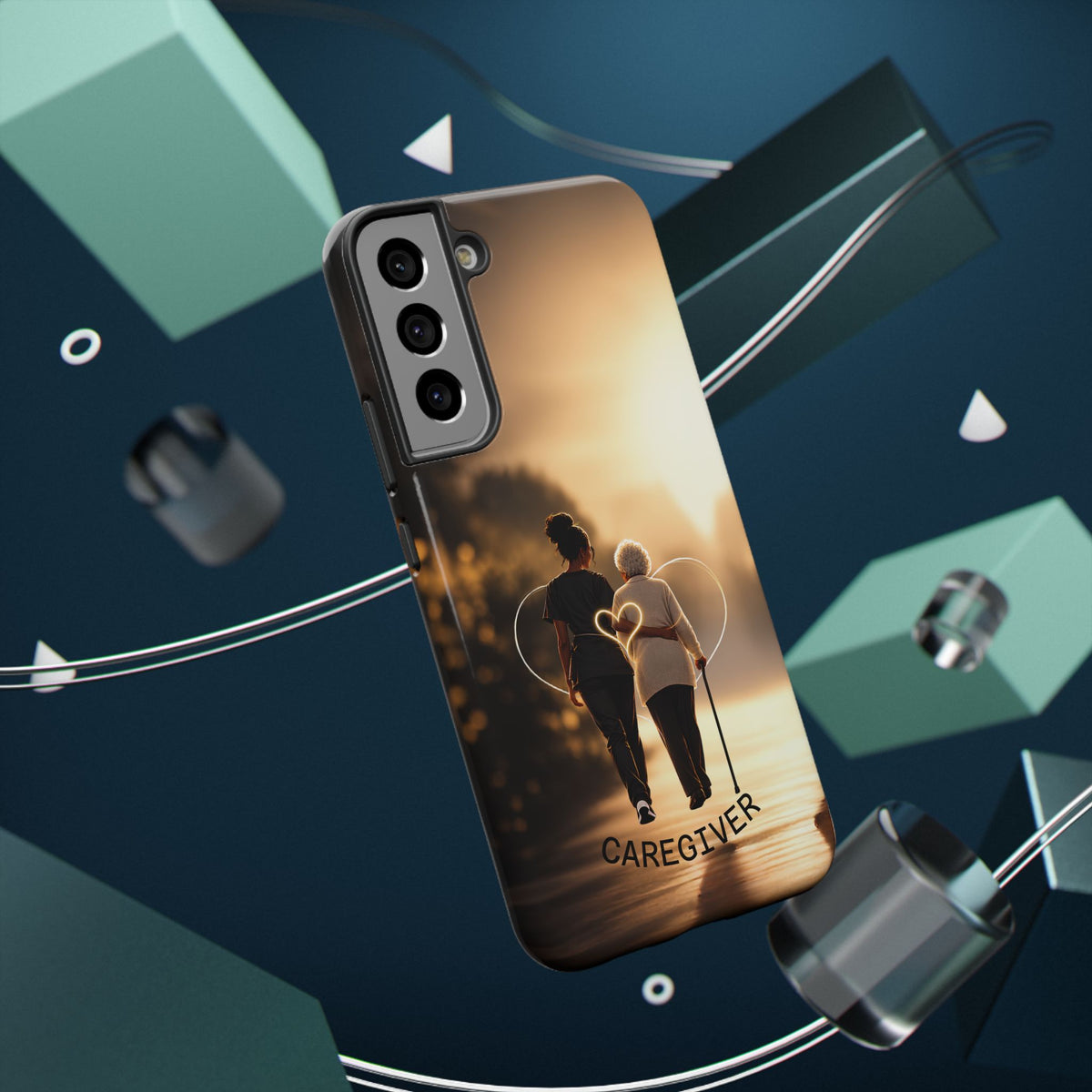 Caregiver Phone Case — Impact-Resistant Protective Case with Heart Design