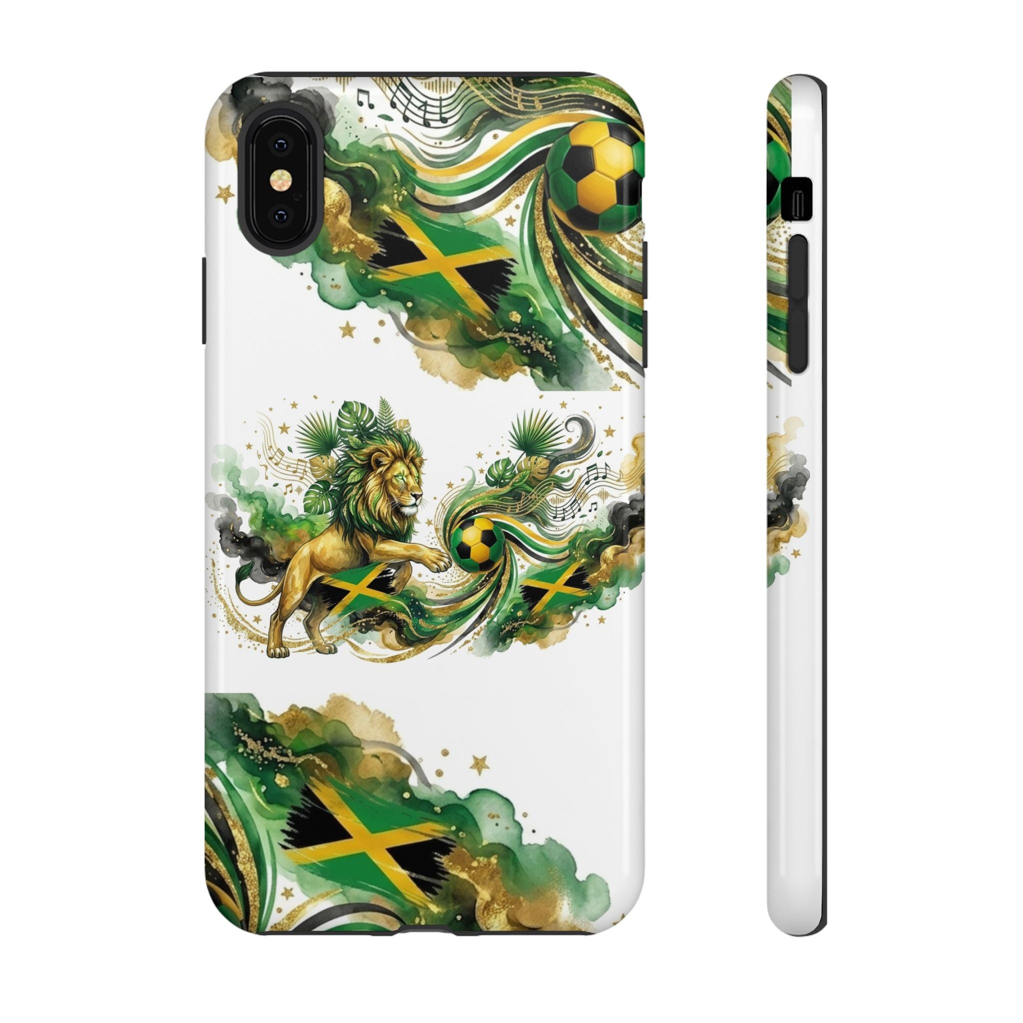 Jamaica Lion Phone Case — Jamaican Flag Rasta Protective Tough Case