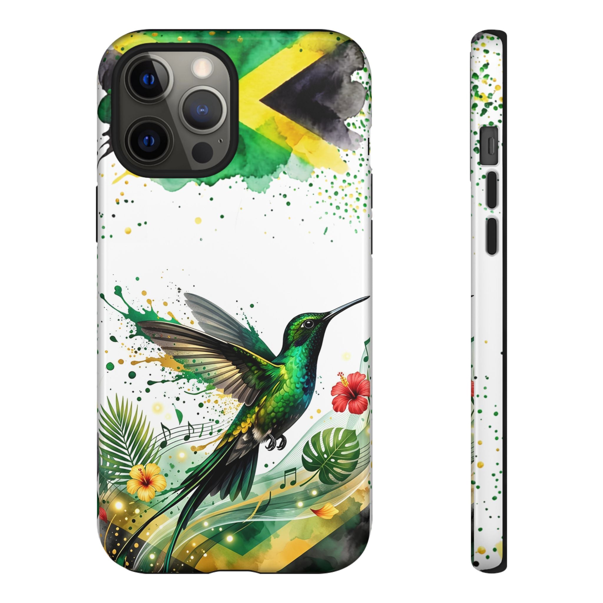 Hummingbird Jamaica Tough Phone Case – Tropical Floral Protective Cover