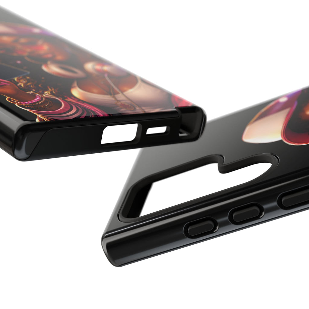 Tough Case – Stylized Urban Girl Phone Case with Headphones & Passport