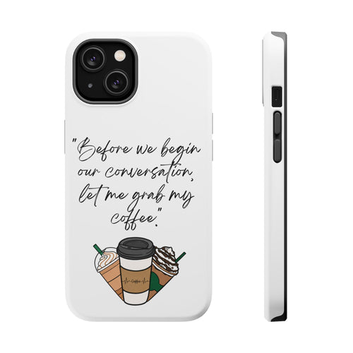 Coffee Quote Magnetic Impact-Resistant Phone Case