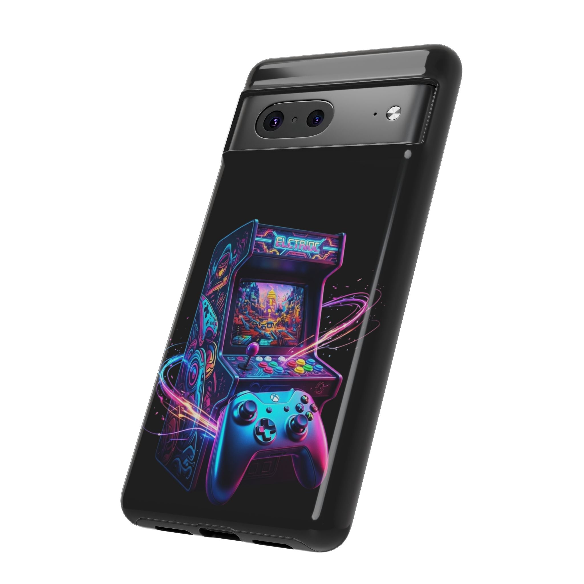 Retro Arcade Phone Case — Neon Gaming Controller Design