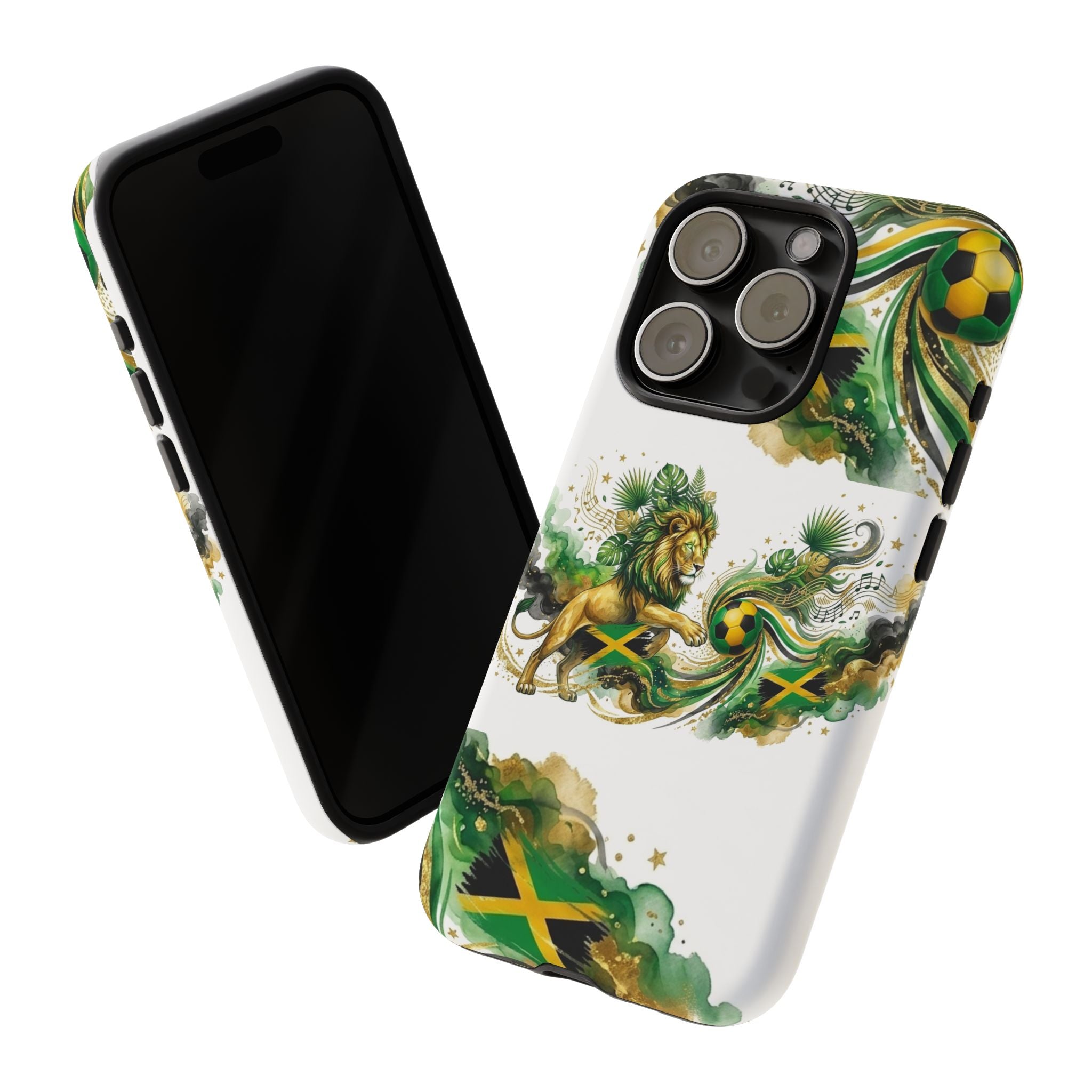 Jamaica Lion Phone Case — Jamaican Flag Rasta Protective Tough Case