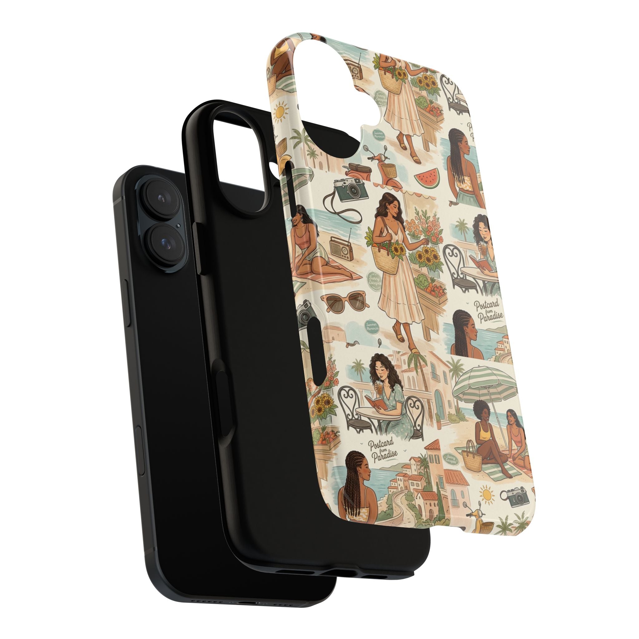 Tropical Vacation Phone Case — Vintage Beach Women Pattern