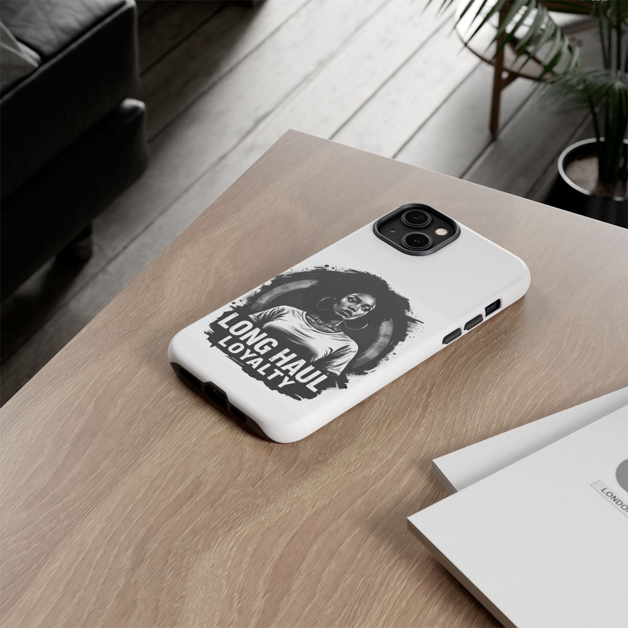 Phone Case — "Long Haul Loyalty" Black & White Portrait Protective Case