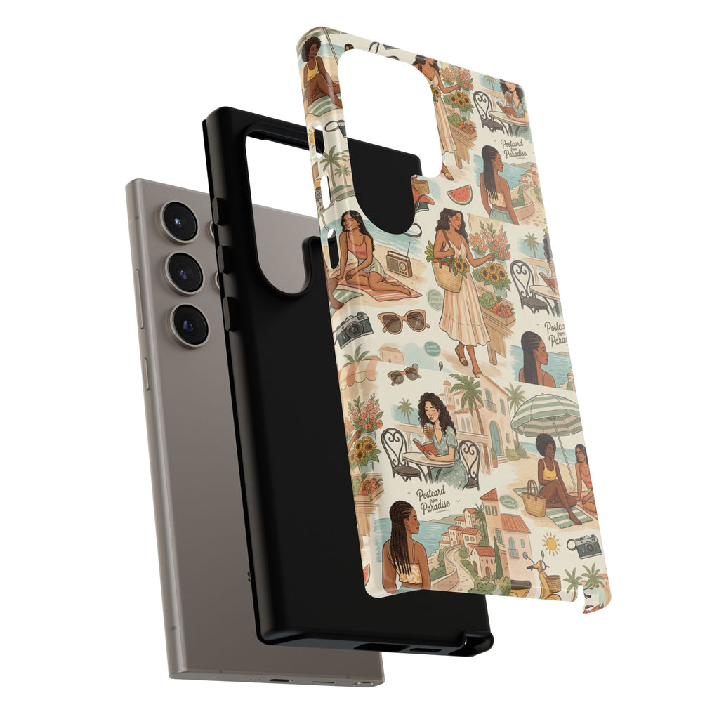 Tropical Vacation Phone Case — Vintage Beach Women Pattern