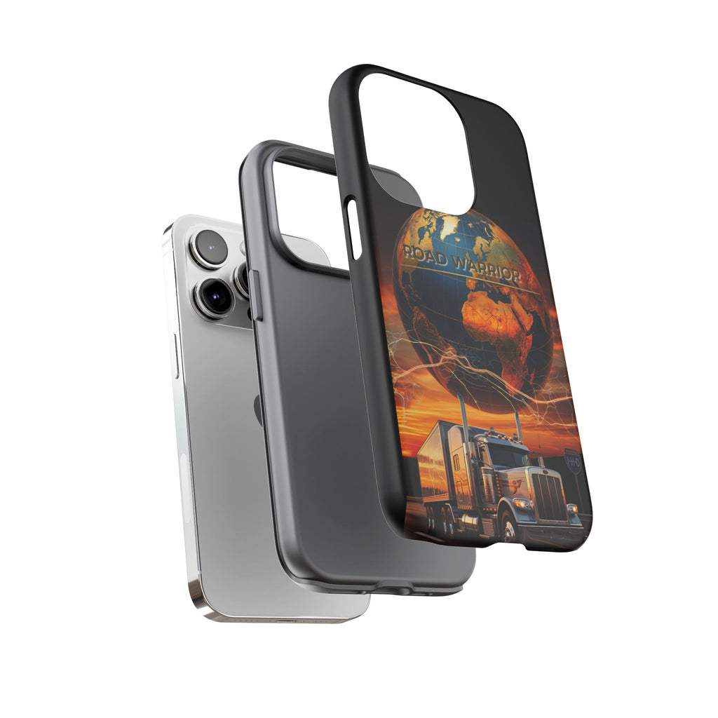 Truck Driver Phone Case — 'Global Road Warrior' Semi Truck Globe Tough Phone Cover