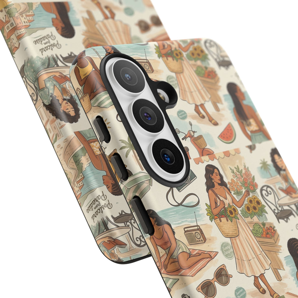 Tropical Vacation Phone Case — Vintage Beach Women Pattern