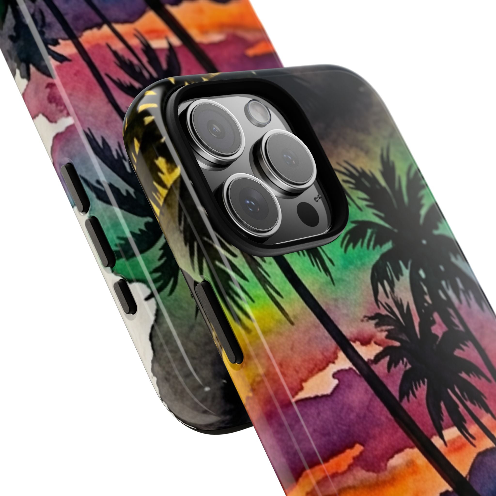 Tropical Sunset Phone Case – Palm Tree Beach Protective Cover