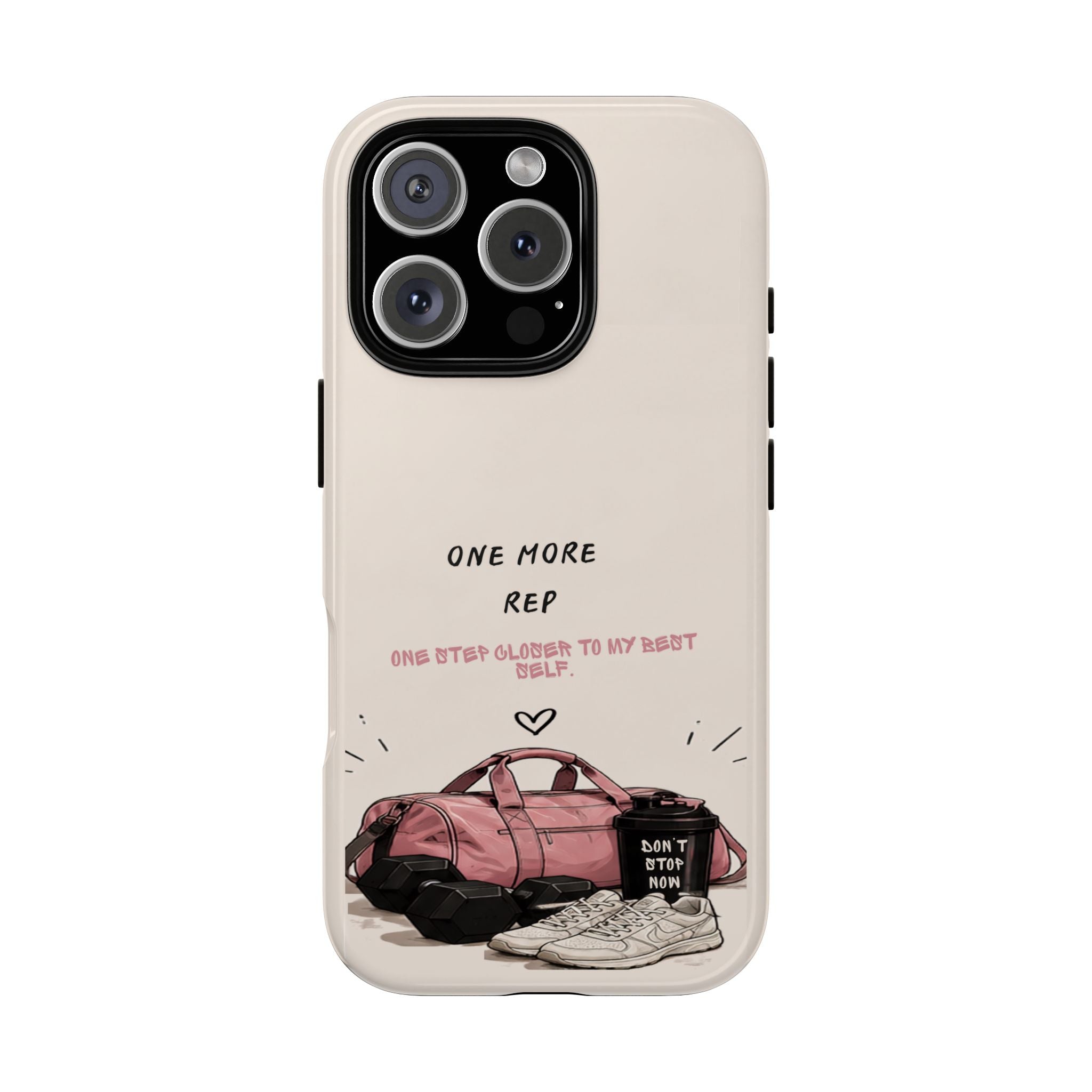 Gym Phone Case — "One More Rep" Workout Duffle & Sneakers Protective Case