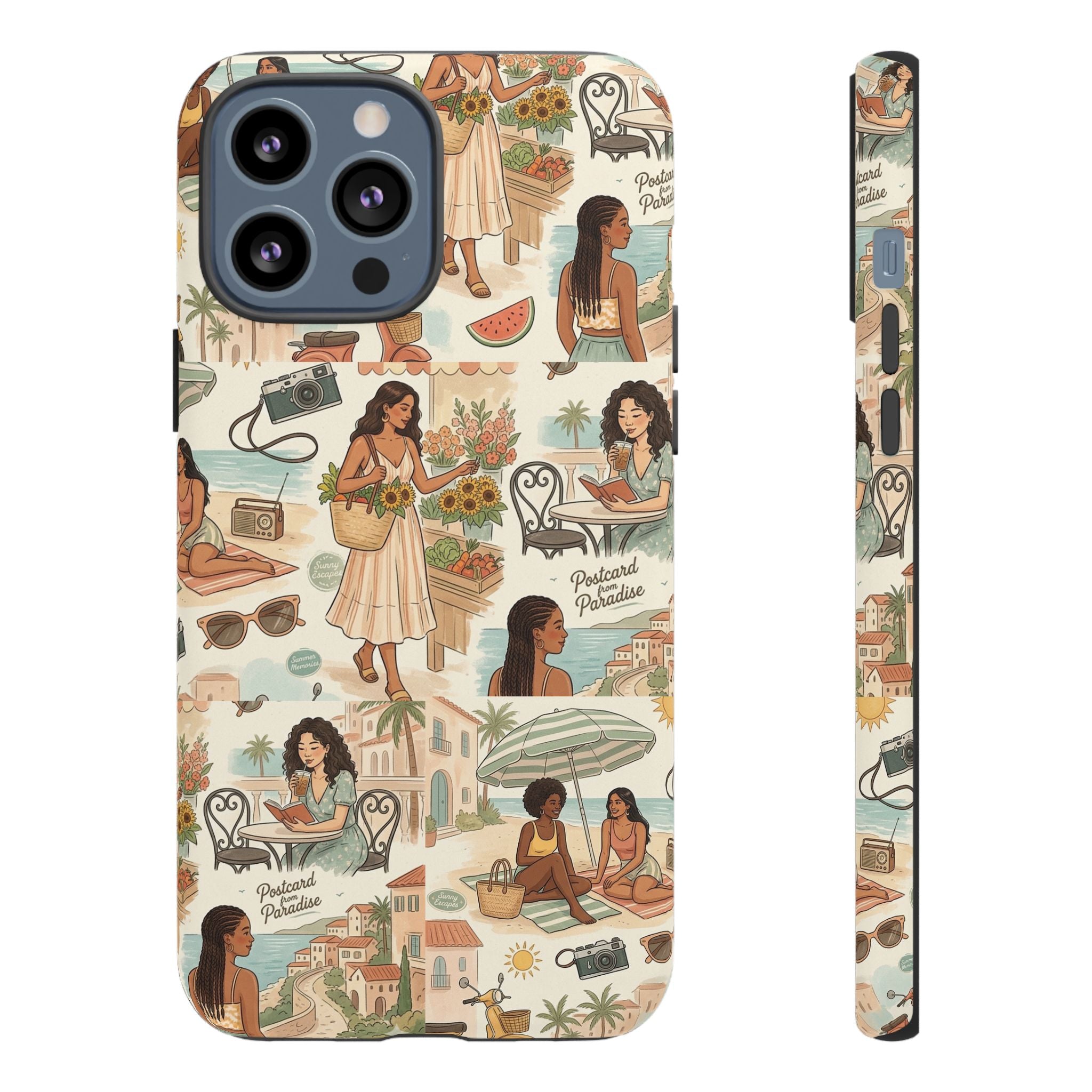 Tropical Vacation Phone Case — Vintage Beach Women Pattern