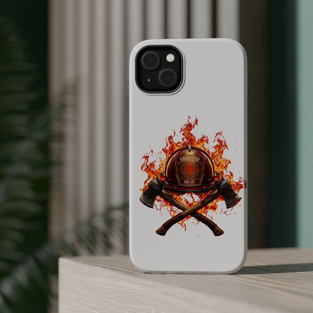 Firefighter Helmet Flames Phone Case — Station 117 Magnetic Impact-Resistant Case
