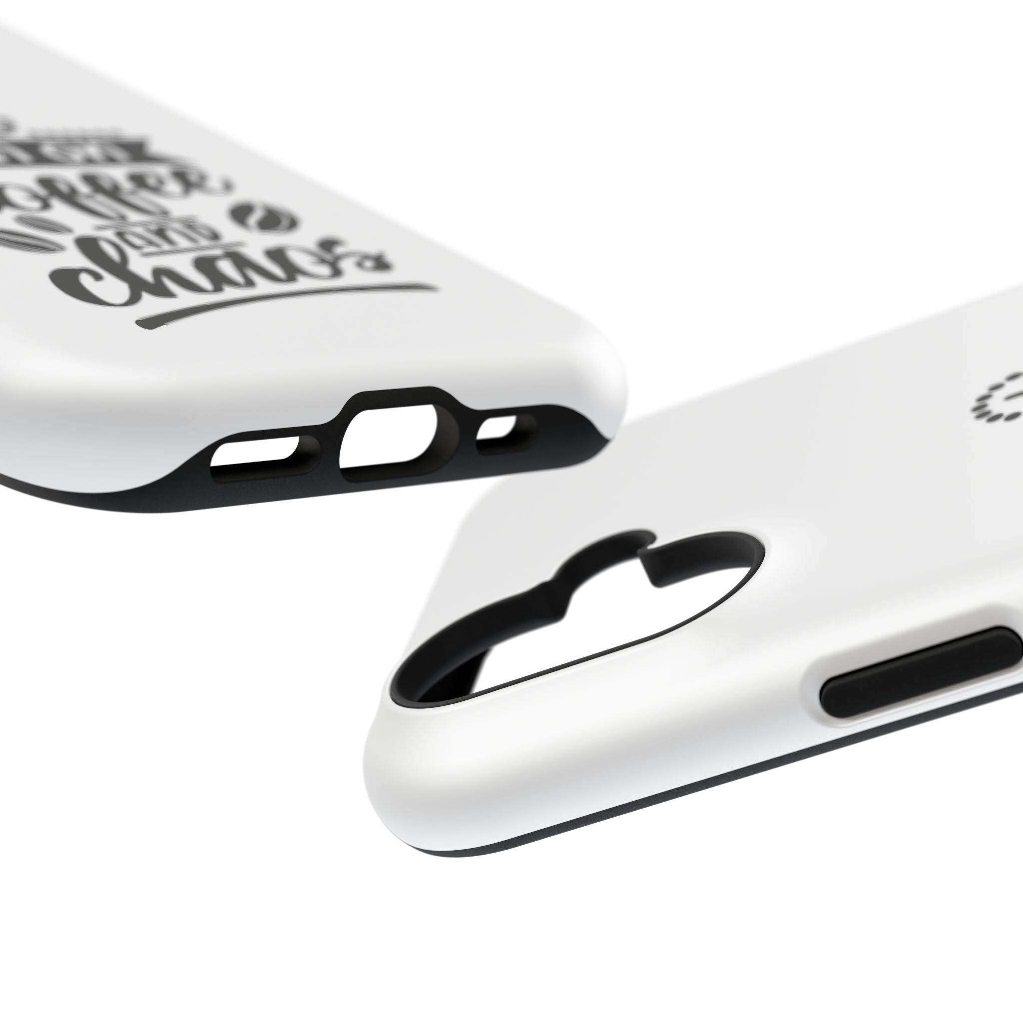 Phone Case — "Run on Coffee and Chaos" Impact-Resistant Protective Cover