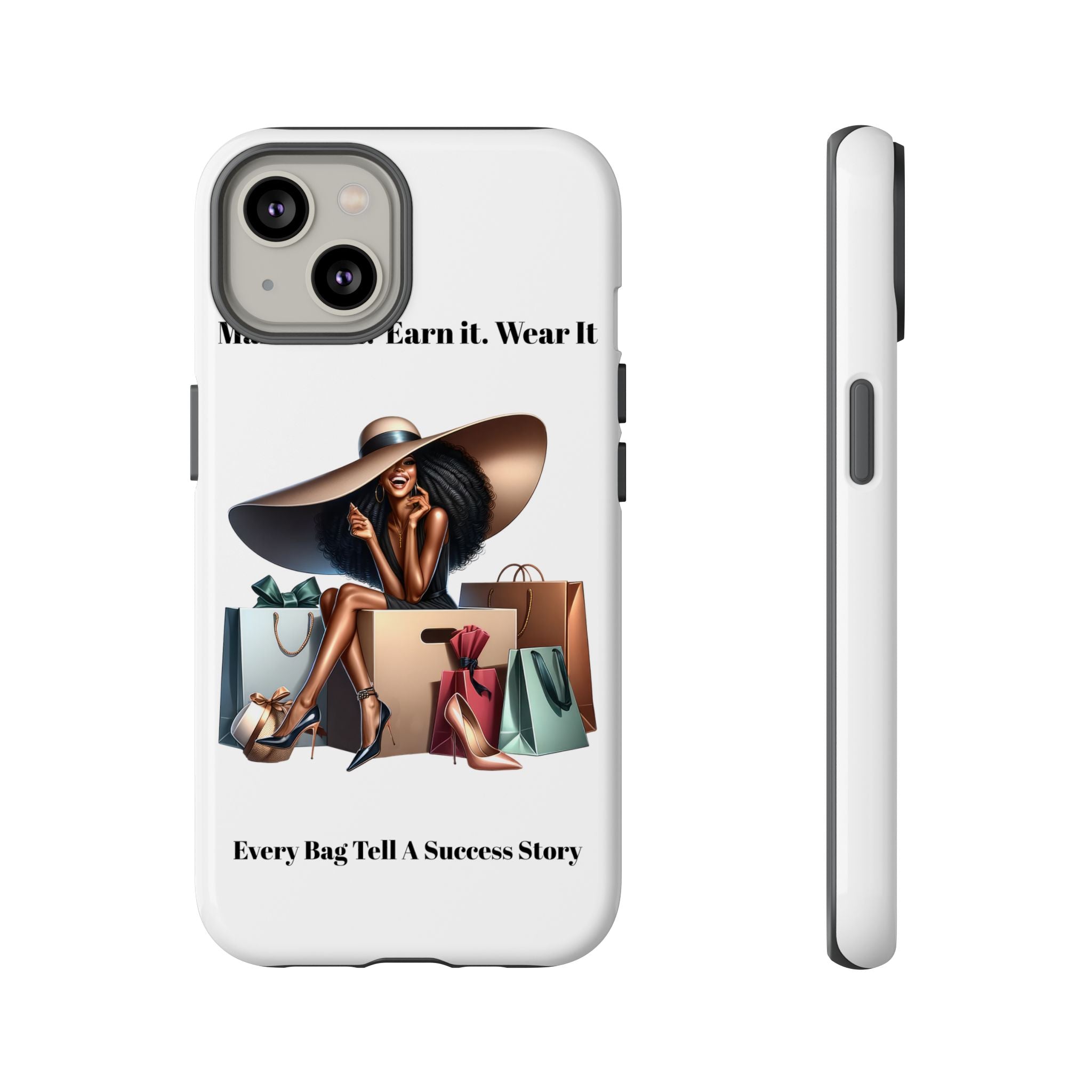 Phone Case - "Manifest It. Earn It. Wear It." Chic Shopper Design
