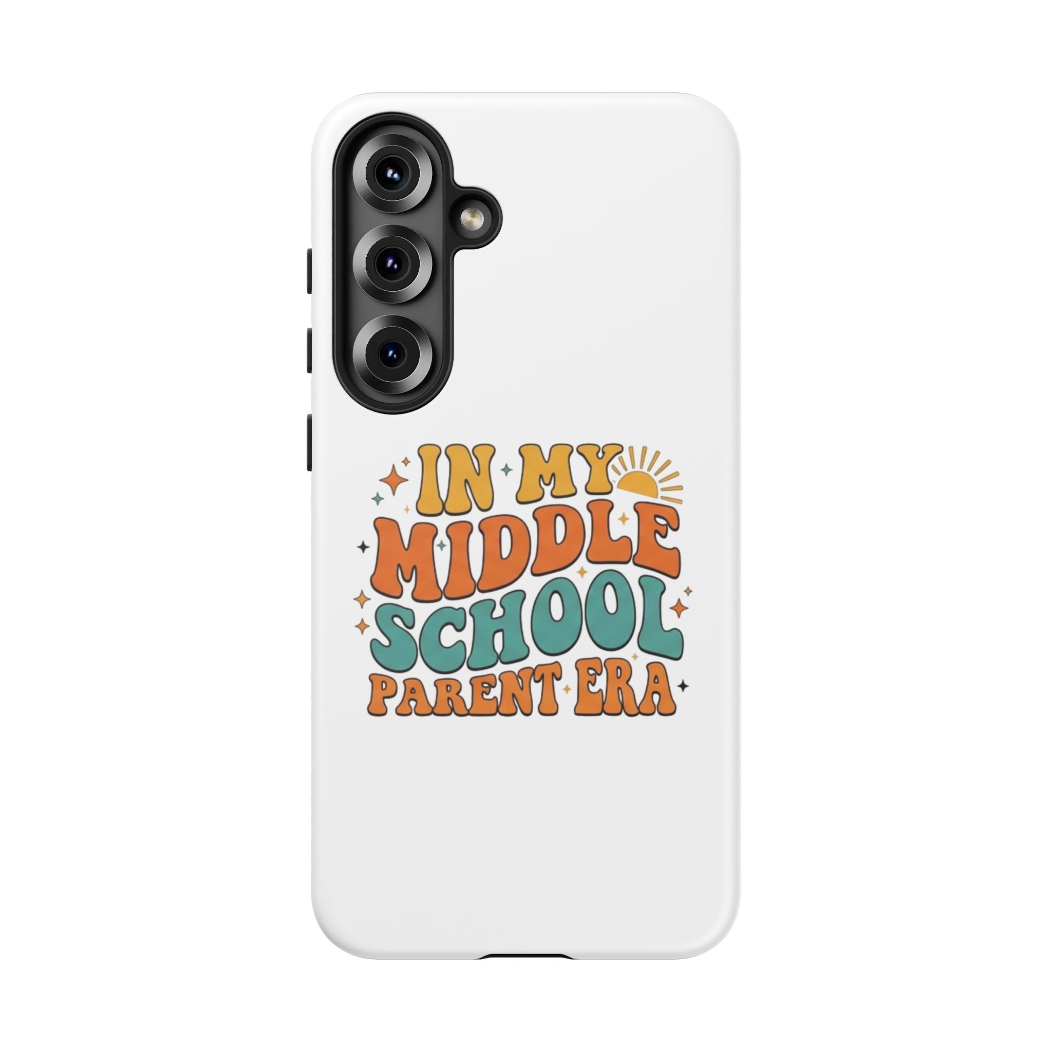 Middle School Parent Phone Case — "In My Middle School Parent Era" Retro Design