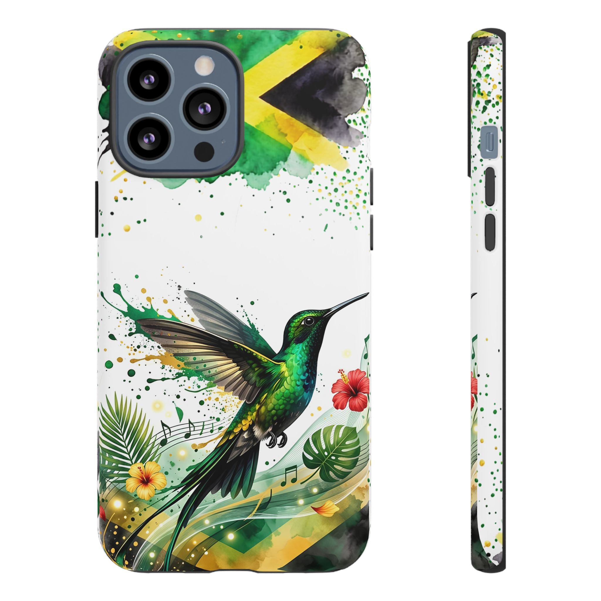 Hummingbird Jamaica Tough Phone Case – Tropical Floral Protective Cover