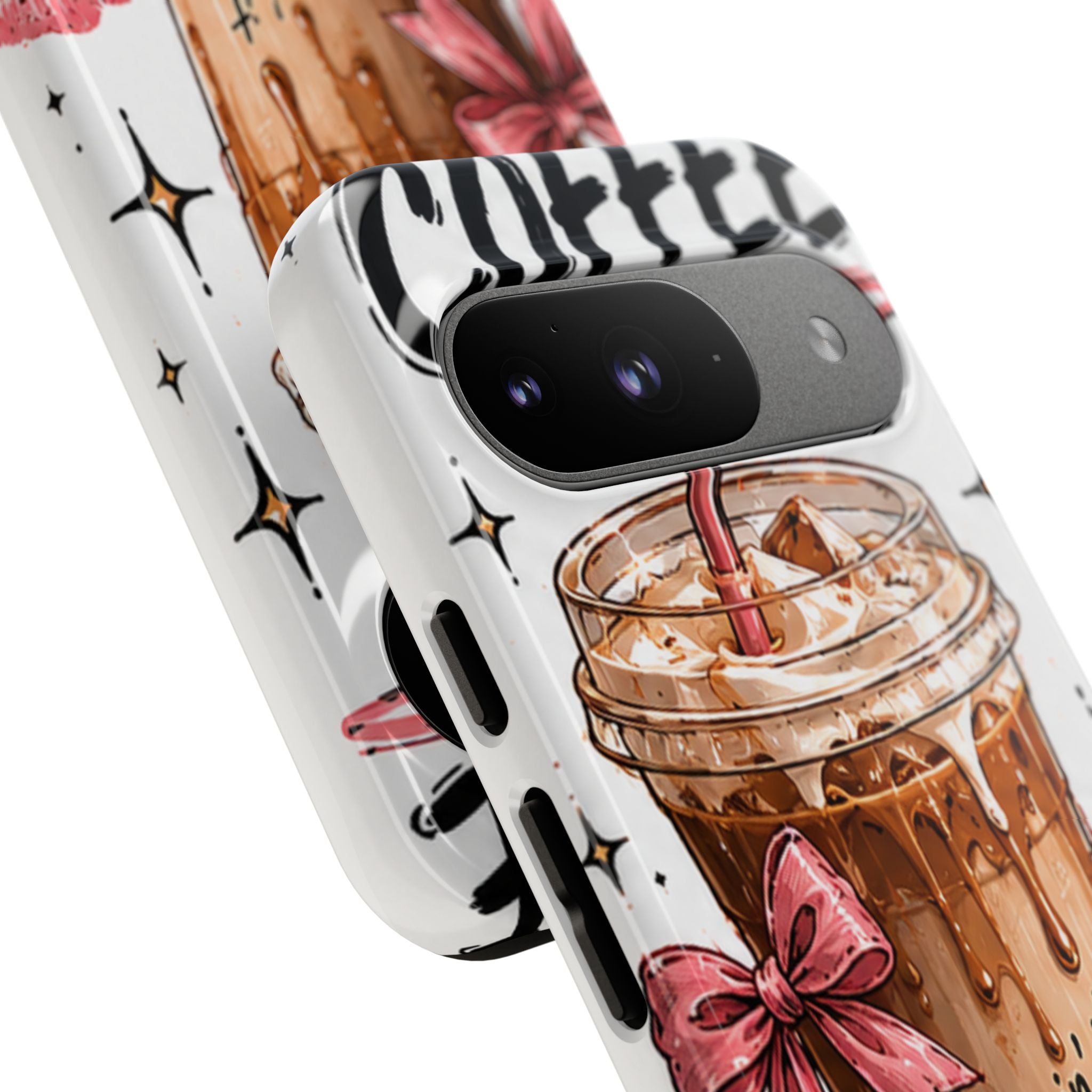 Phone Case — "Keepin' It Cute & Caffeinated" Iced Coffee Design