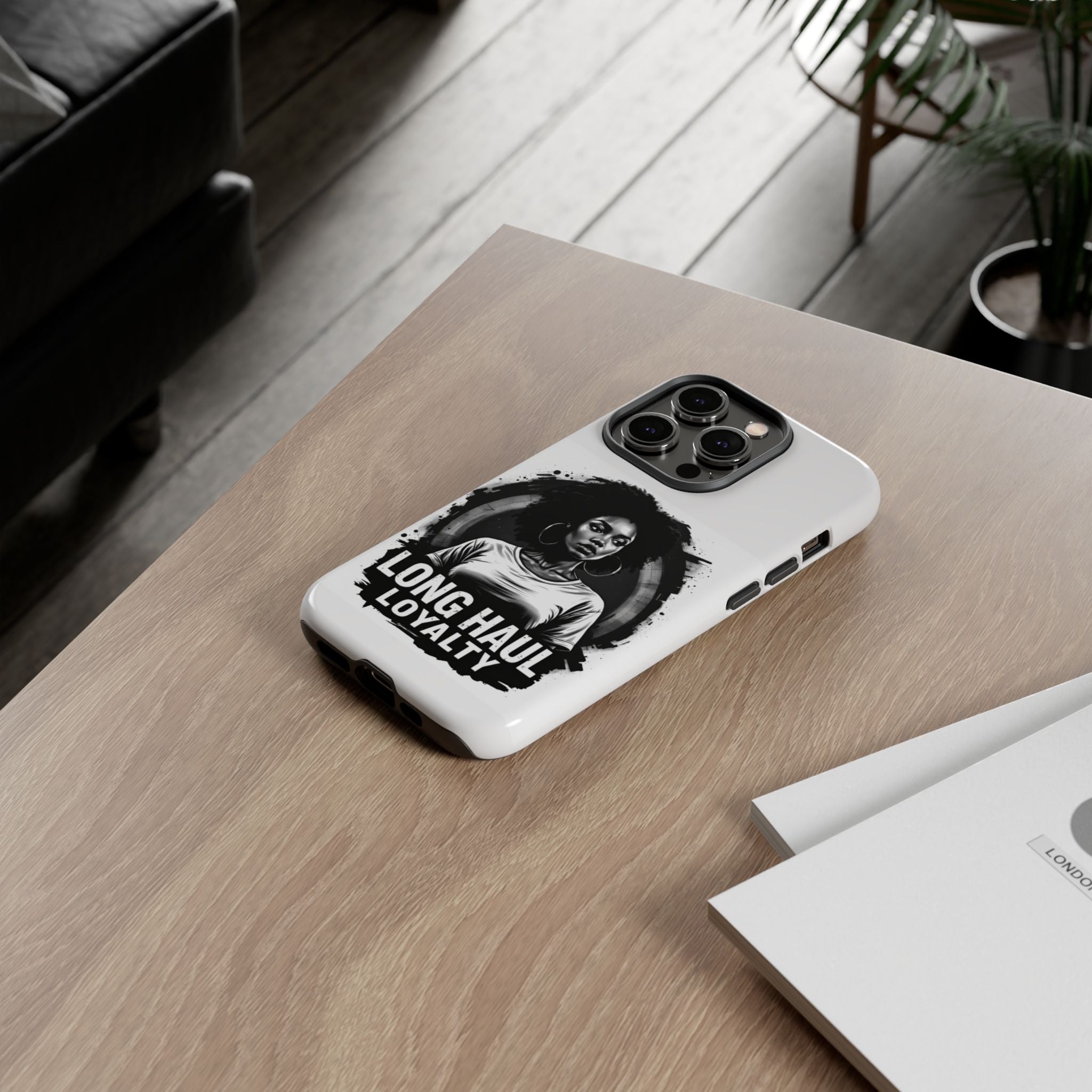 Phone Case — "Long Haul Loyalty" Black & White Portrait Protective Case